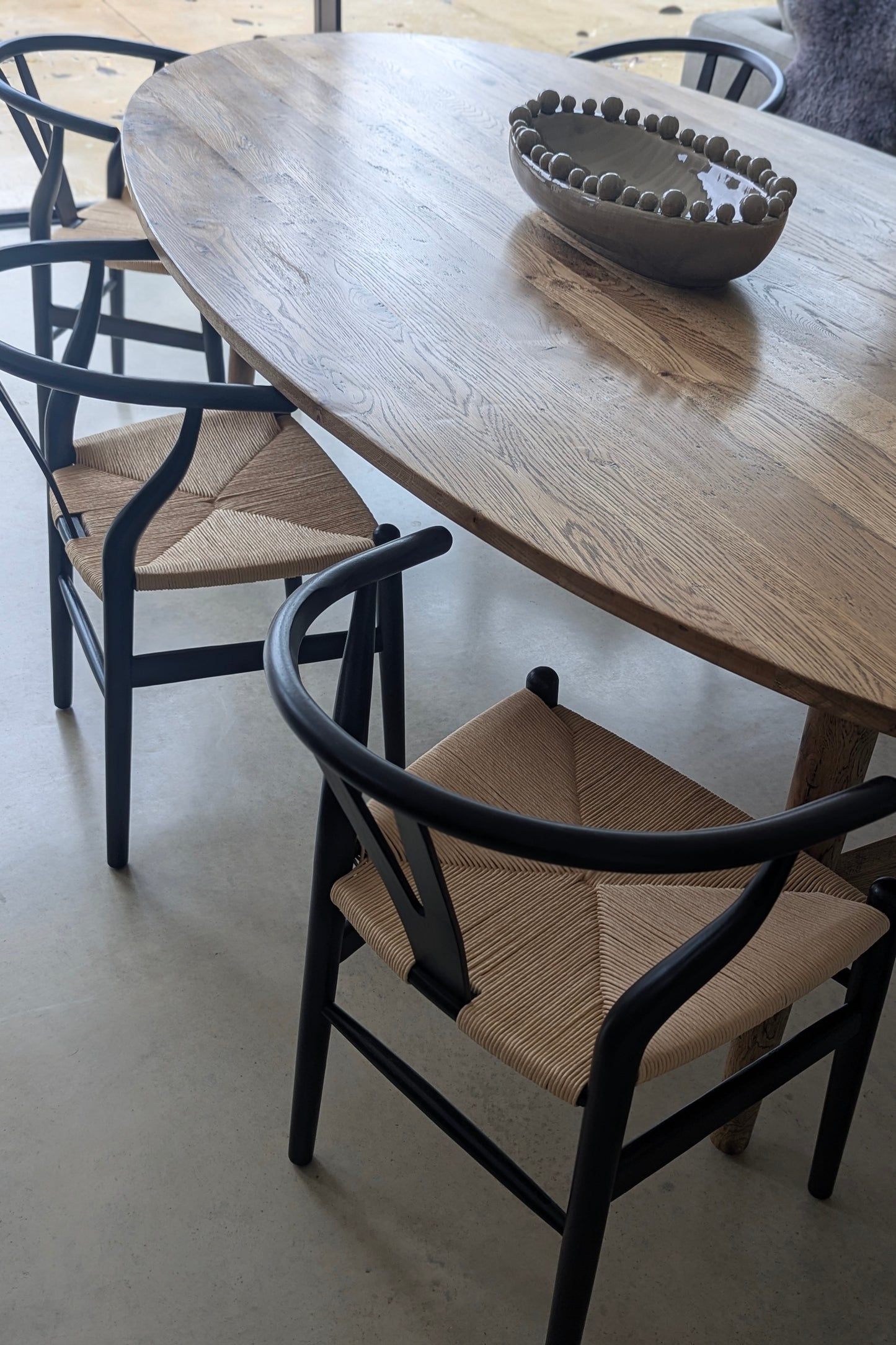 Oval Reclaimed Oak Dining Table