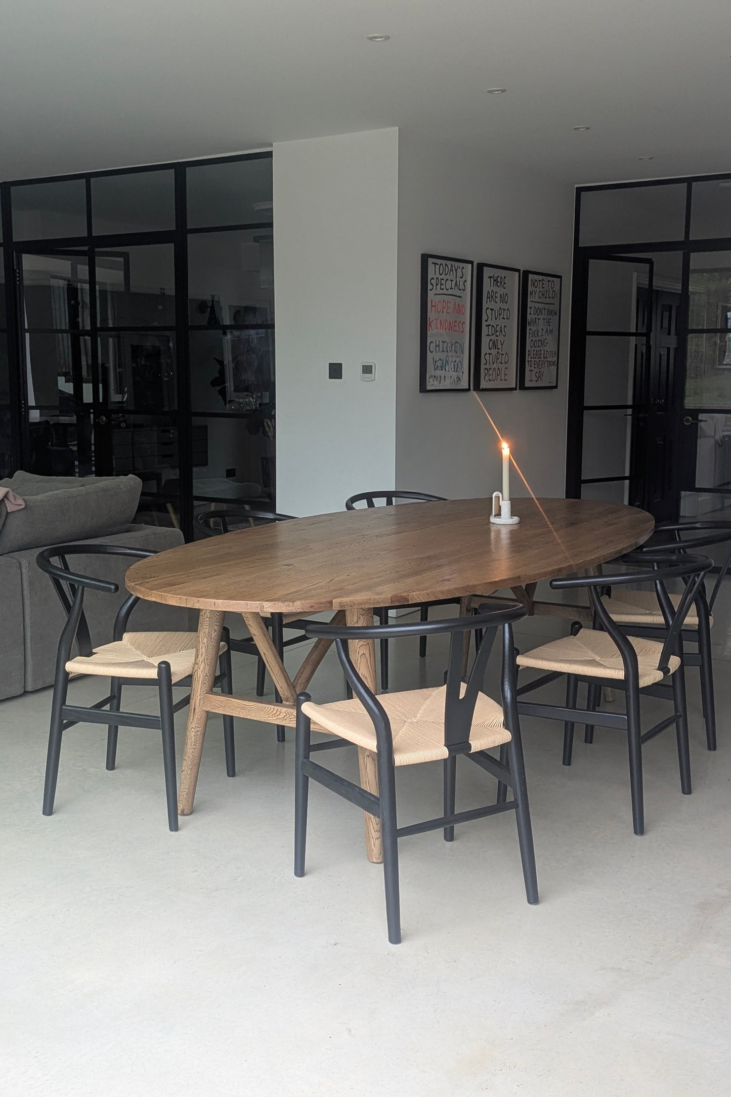 Black Wishbone Dining Chair