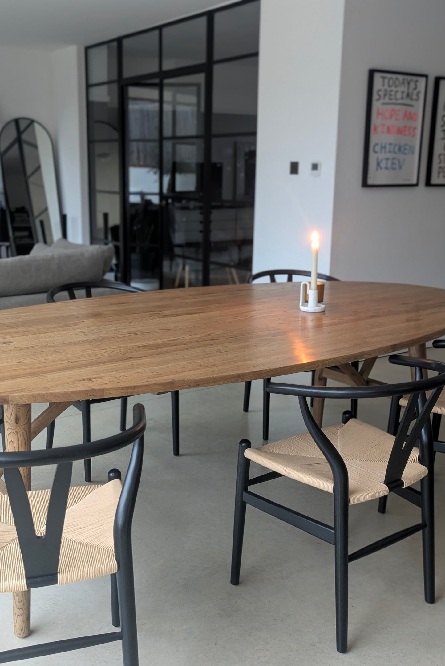 Black Wishbone Dining Chair