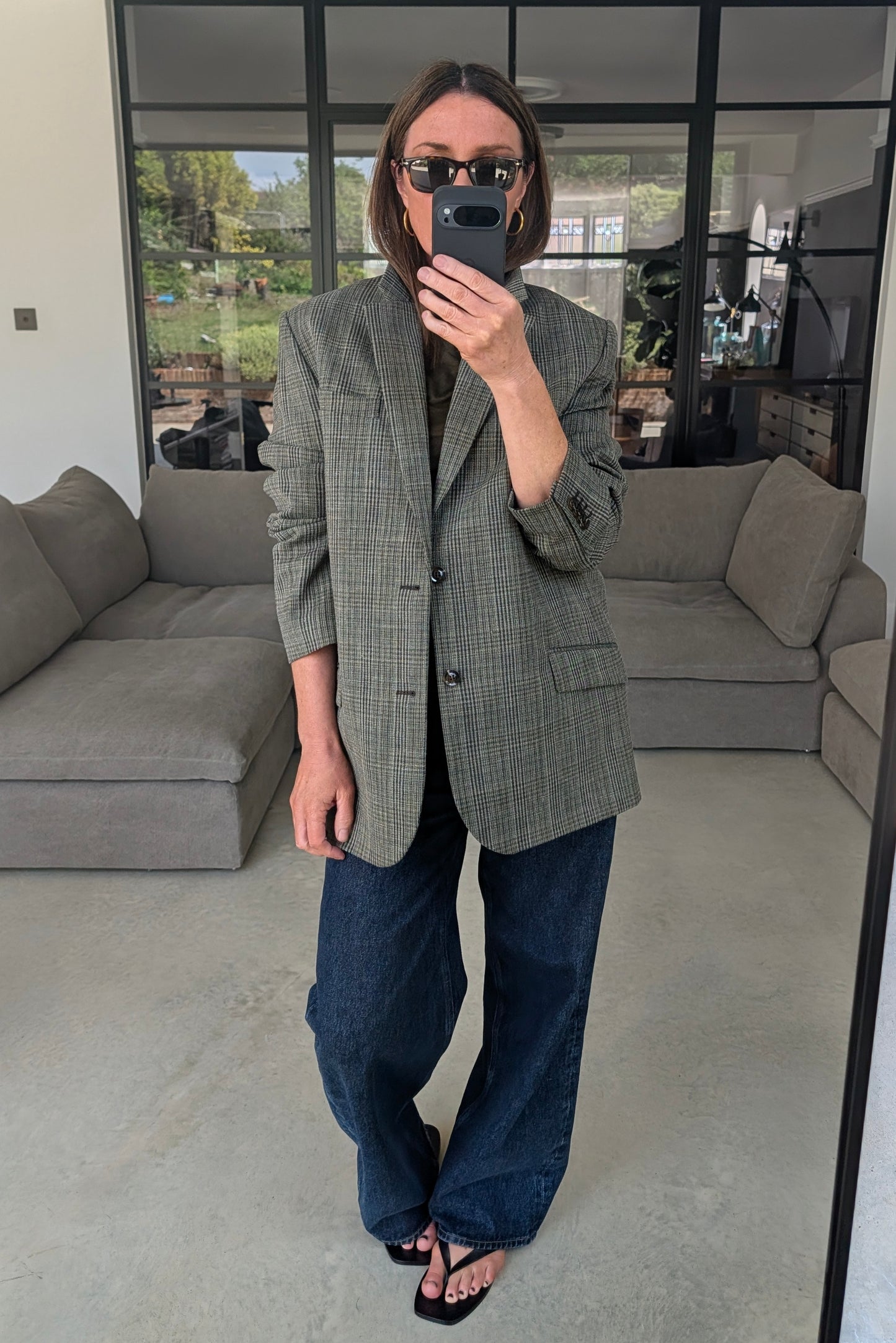 Hermosa Checked Tailored Jacket