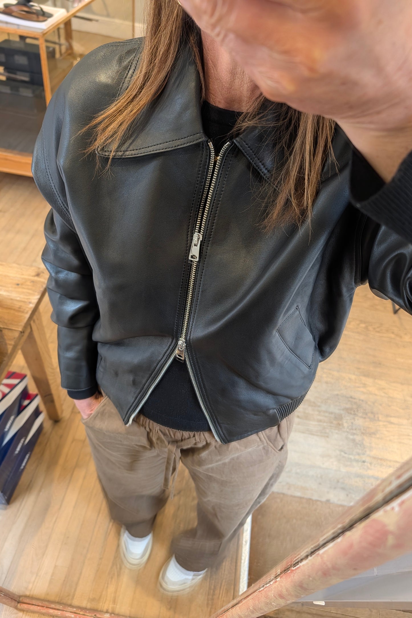Vroman Black Leather Jacket