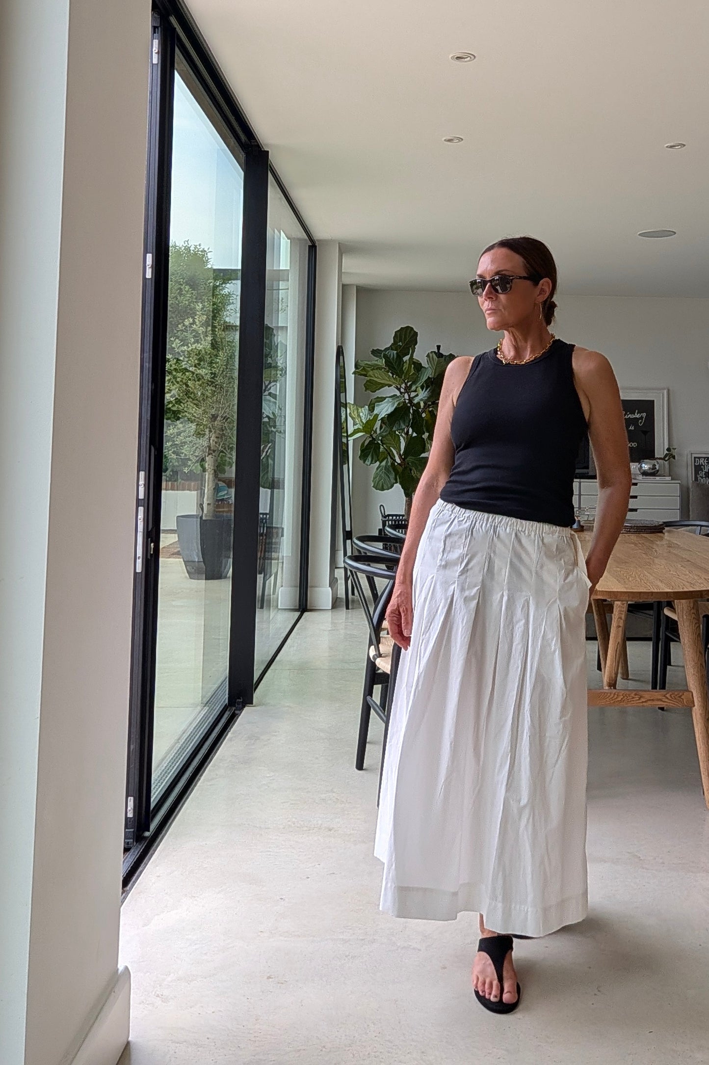 Amalia Cotton Midi Skirt
