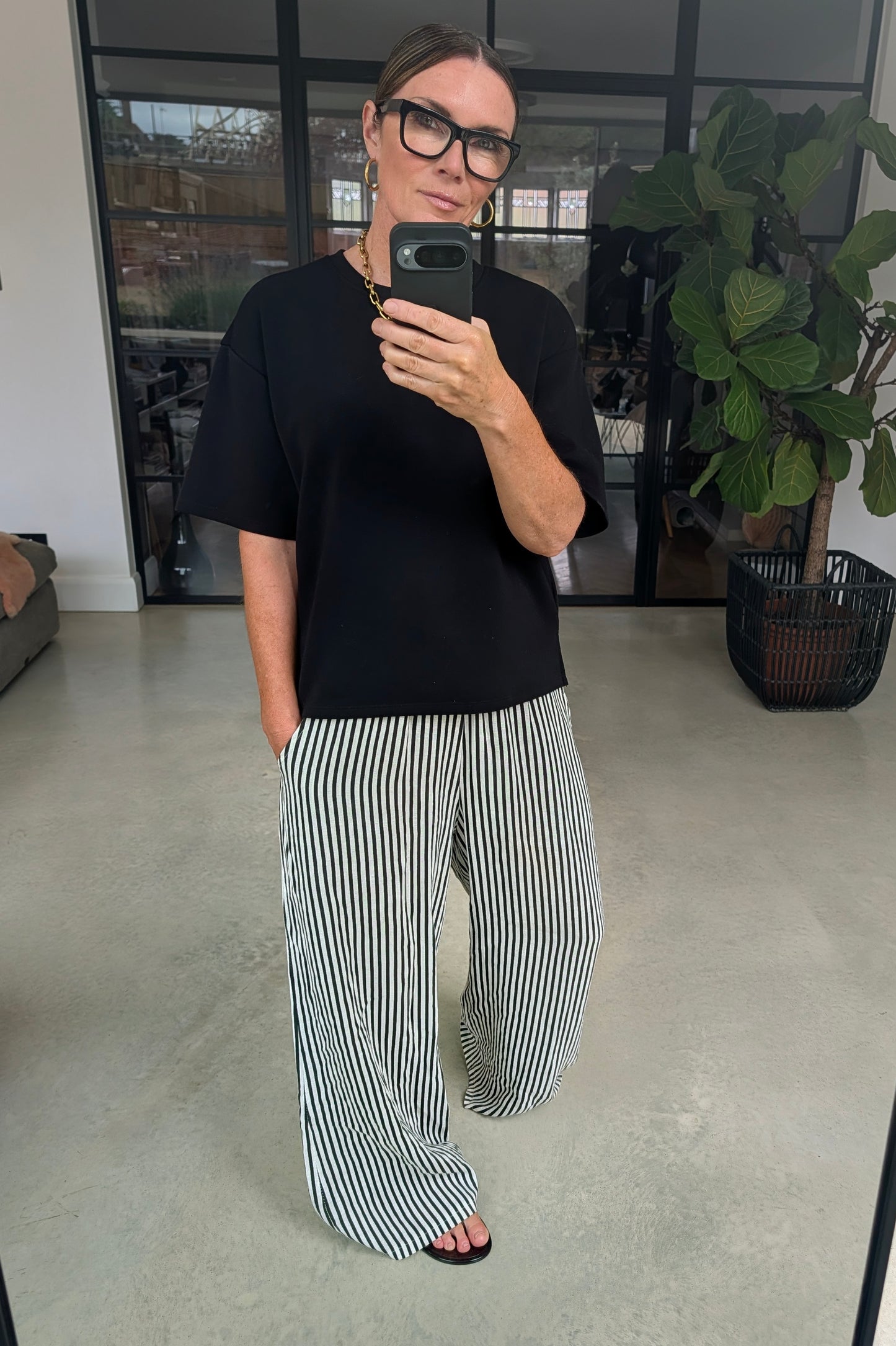 Striped Linen Trousres
