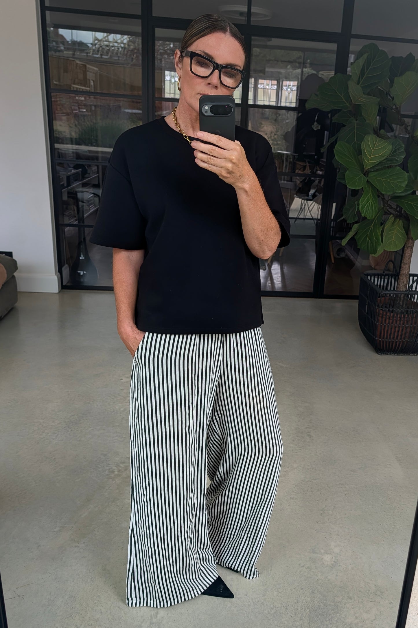 Striped Linen Trousres