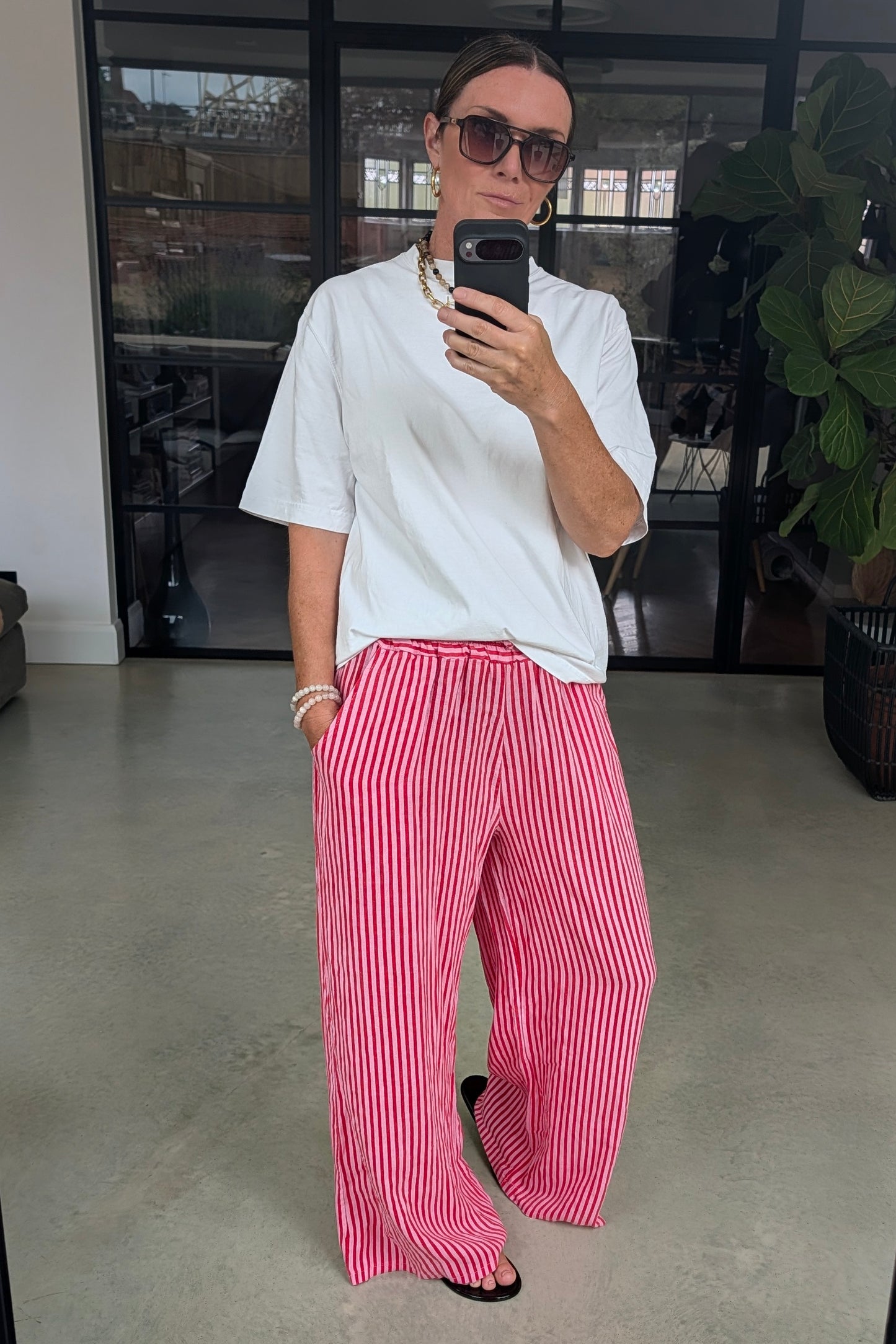 Striped Linen Trousres