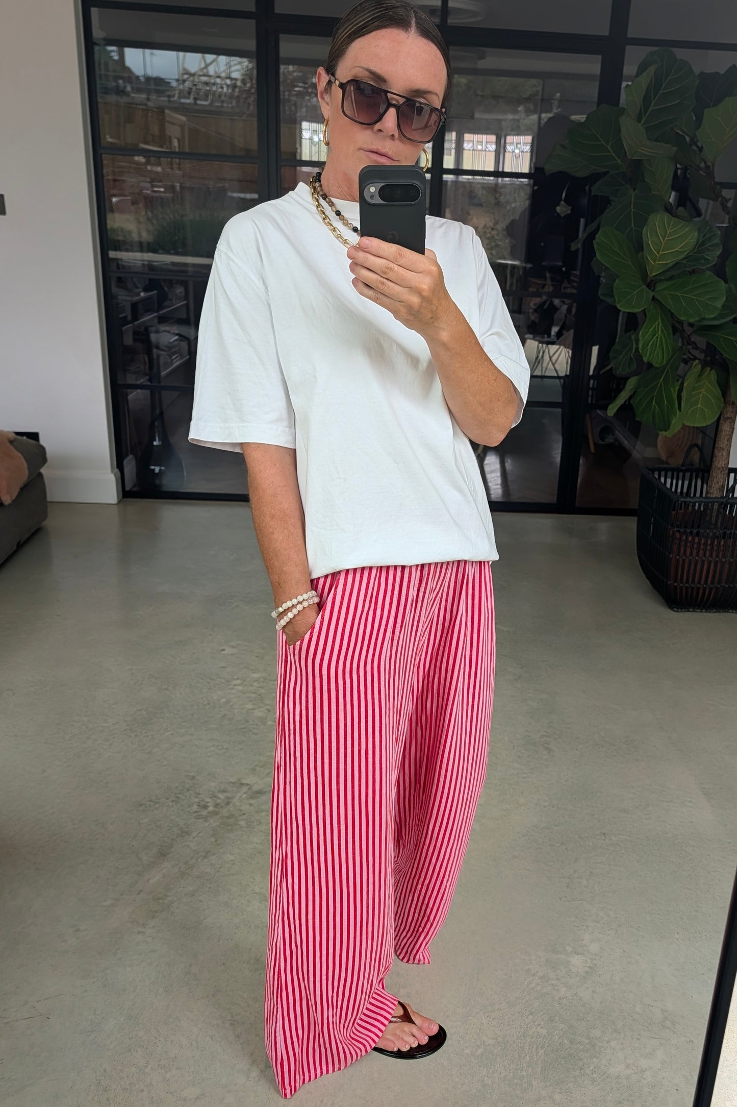 Striped Linen Trousres