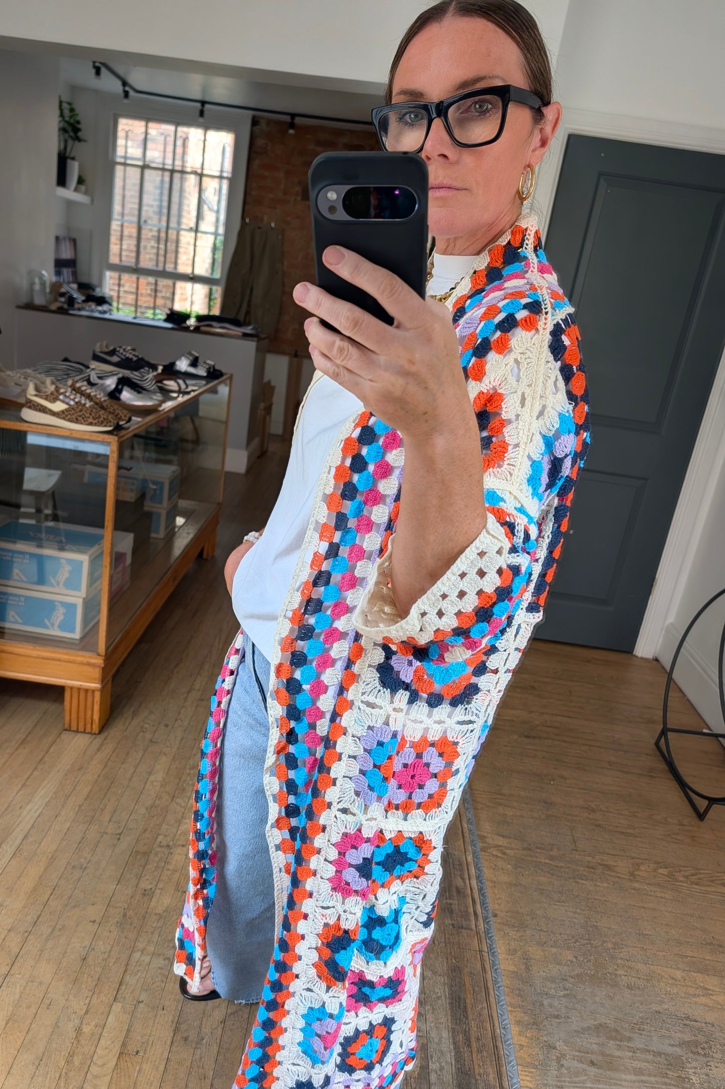 Long Crochet Cardigan