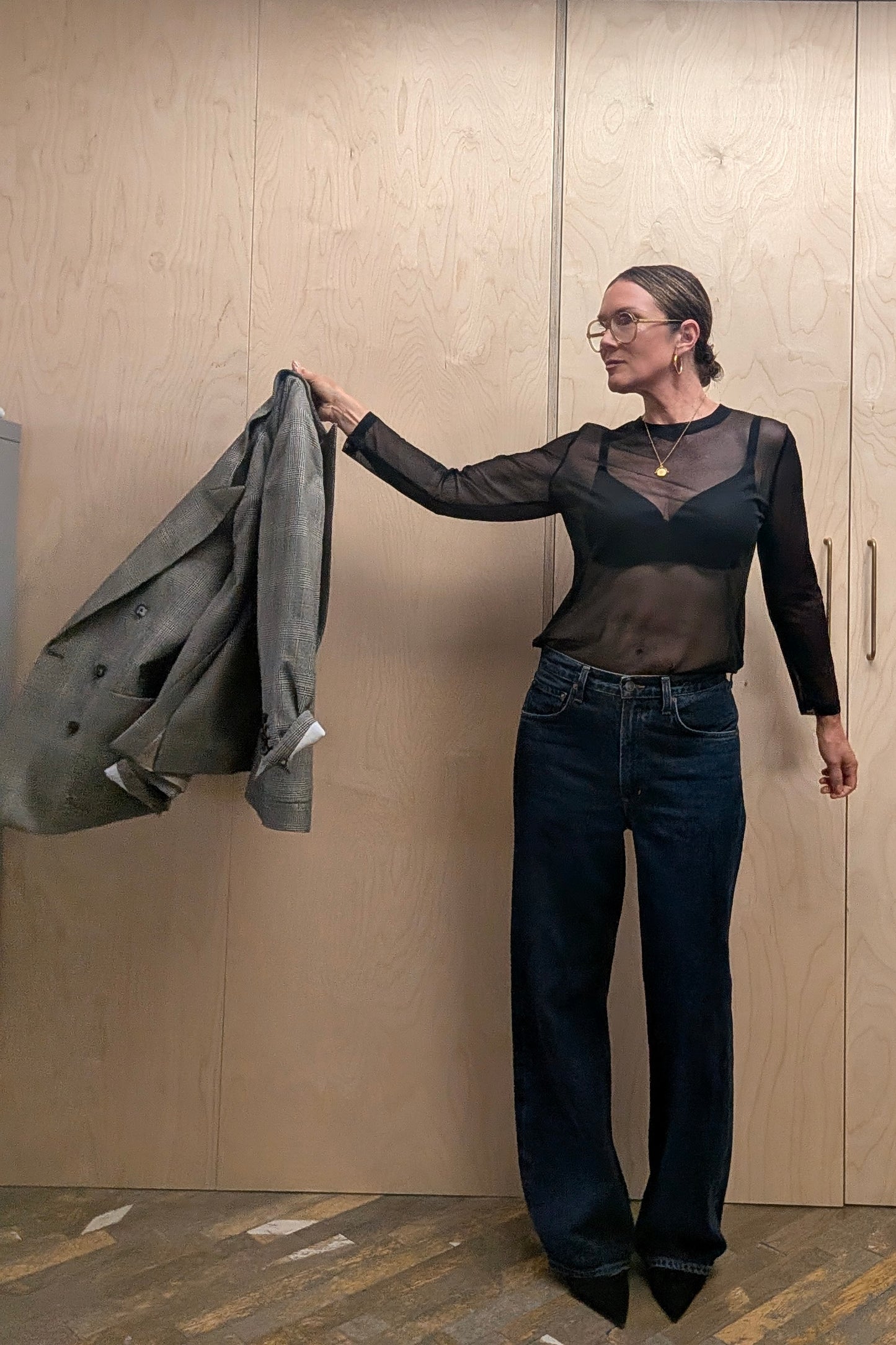 Lila Mesh Top