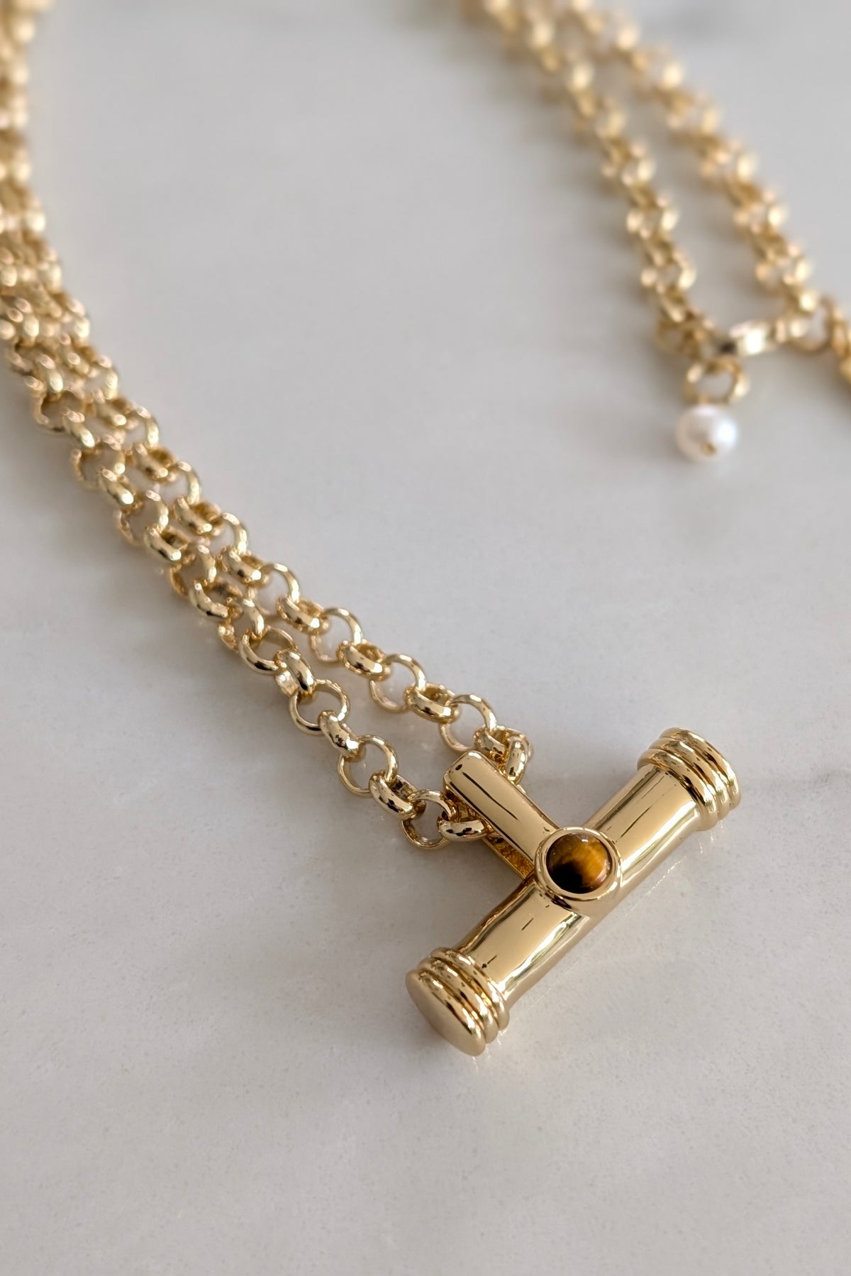 Tiger's Eye T Bar Pendant