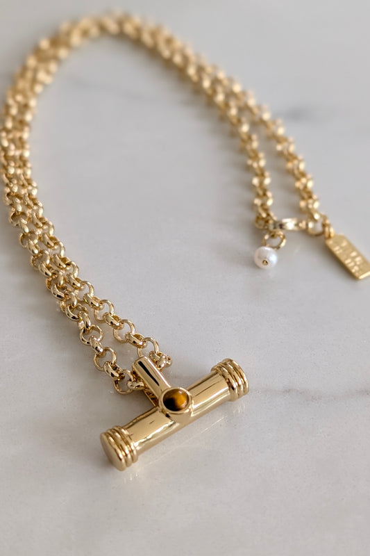 Tiger's Eye T Bar Pendant