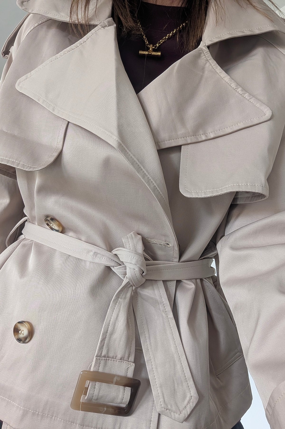 Cropped Trench Jacket