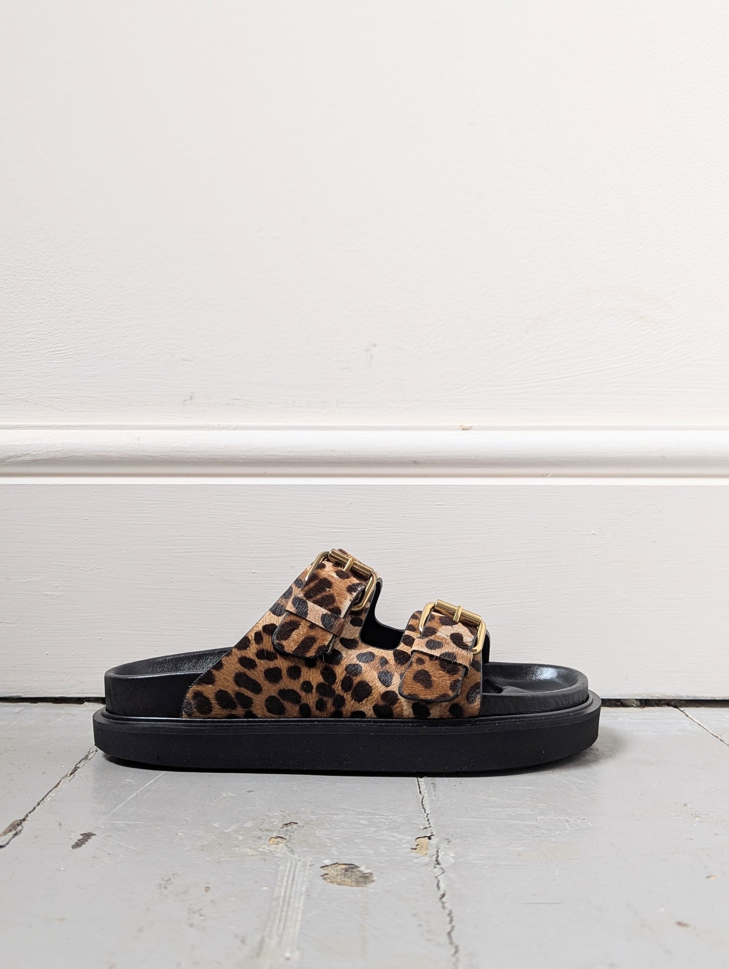 Lennya Leopard Print Sandals