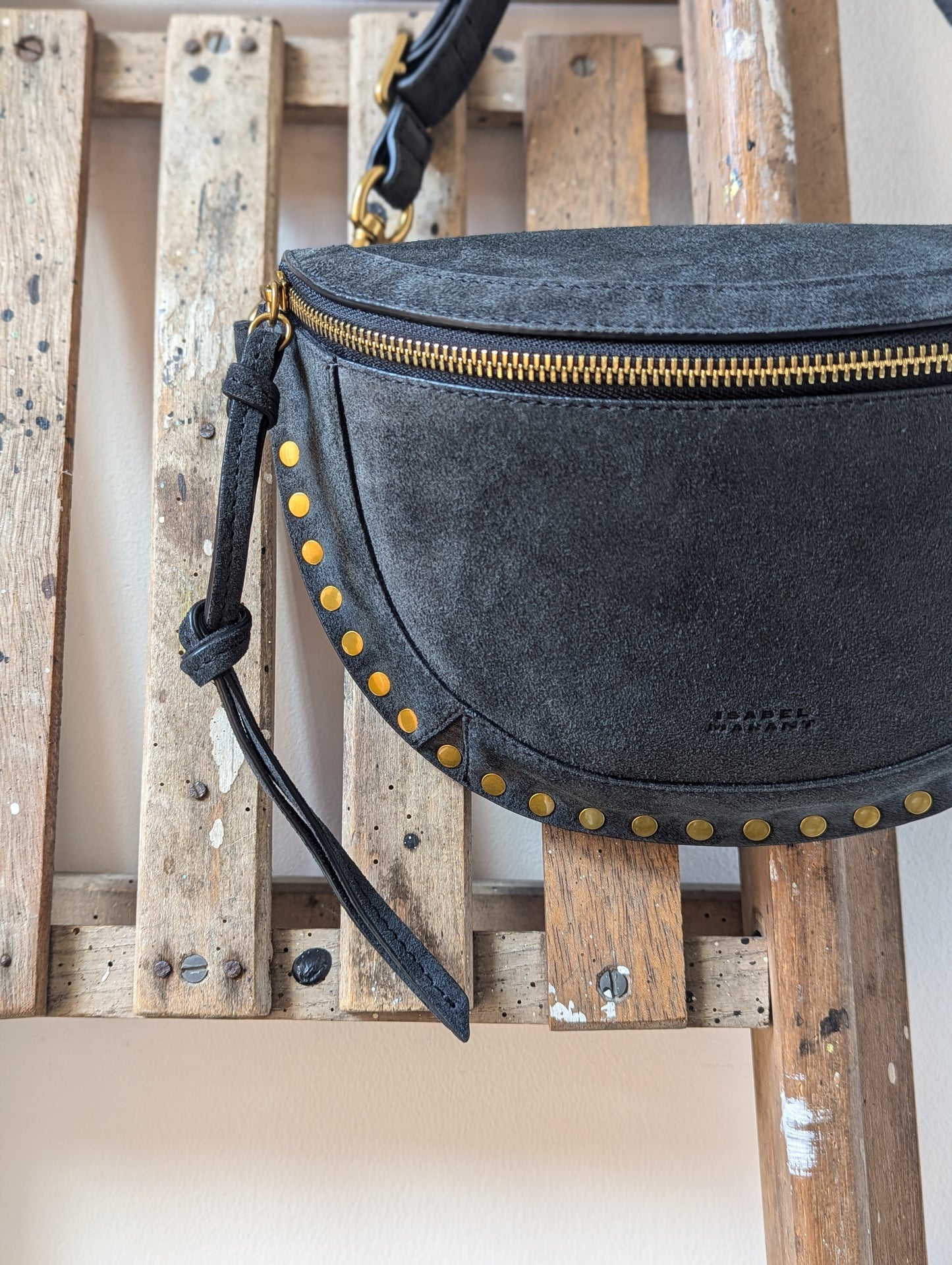 Skano Charcoal Suede Bag