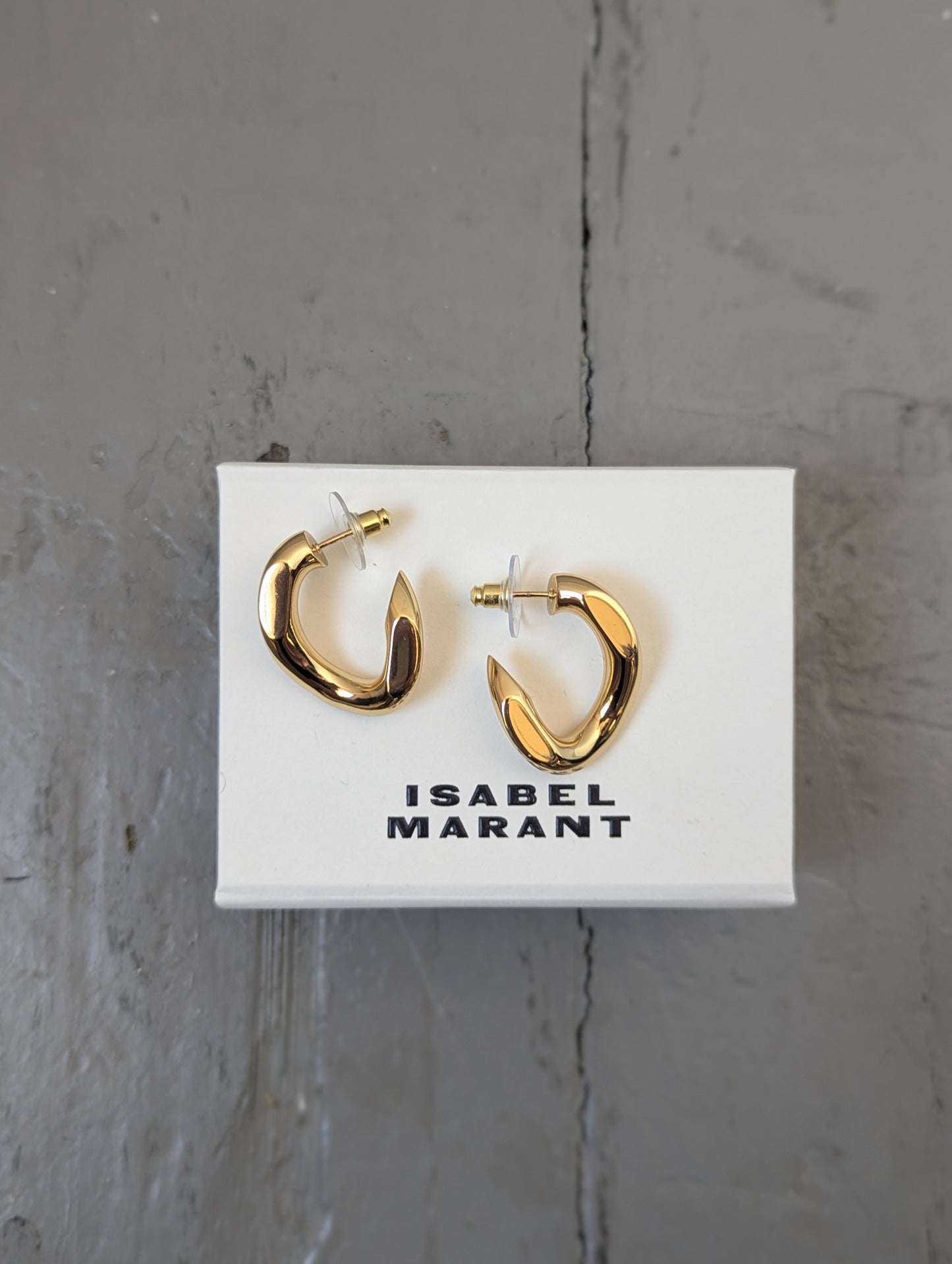 Gold Link Hoop Earrings