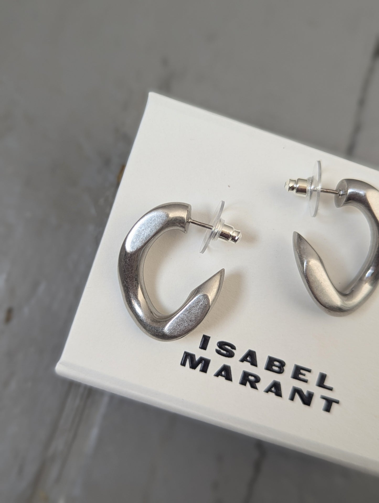 Silver Link Hoop Earrings