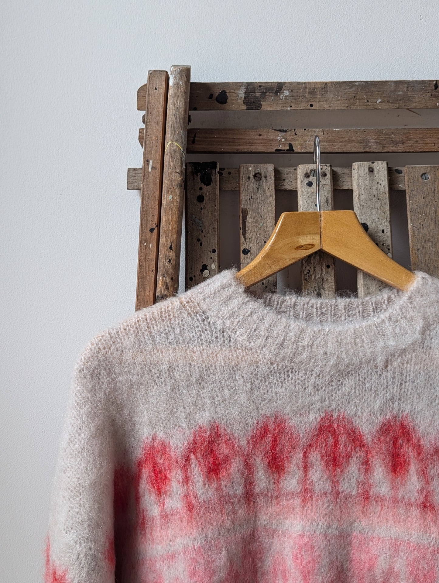 Dully Raspberry Wool & Mohair Blend Jumper