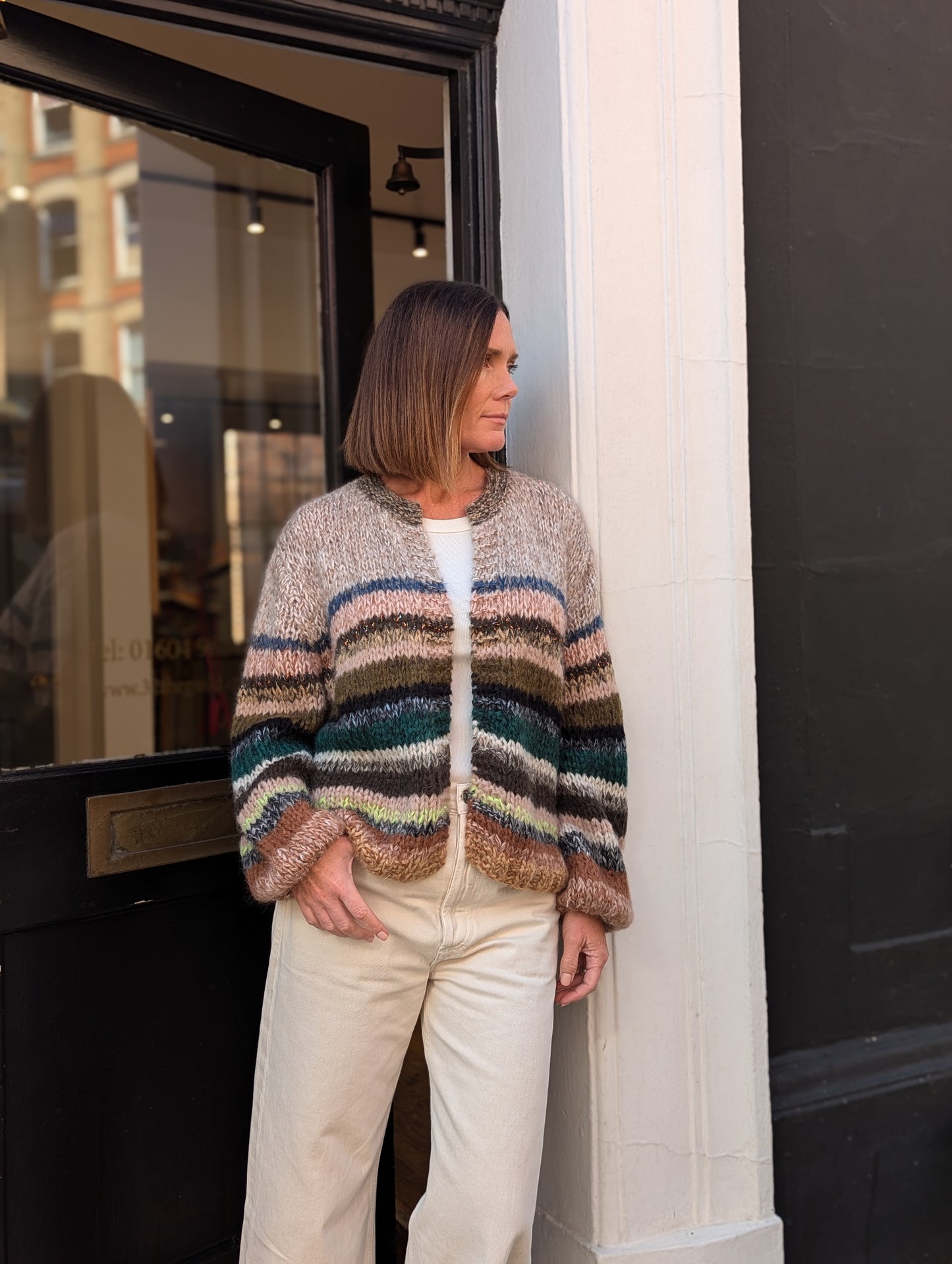 Gabi Multi-Stripe Cardigan