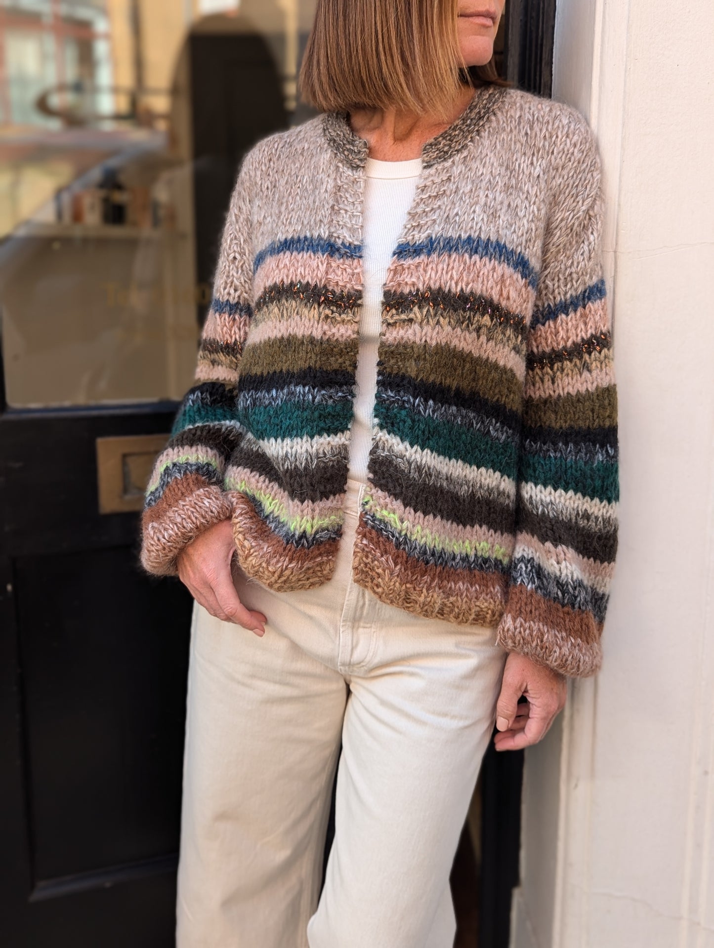 Gabi Multi-Stripe Cardigan