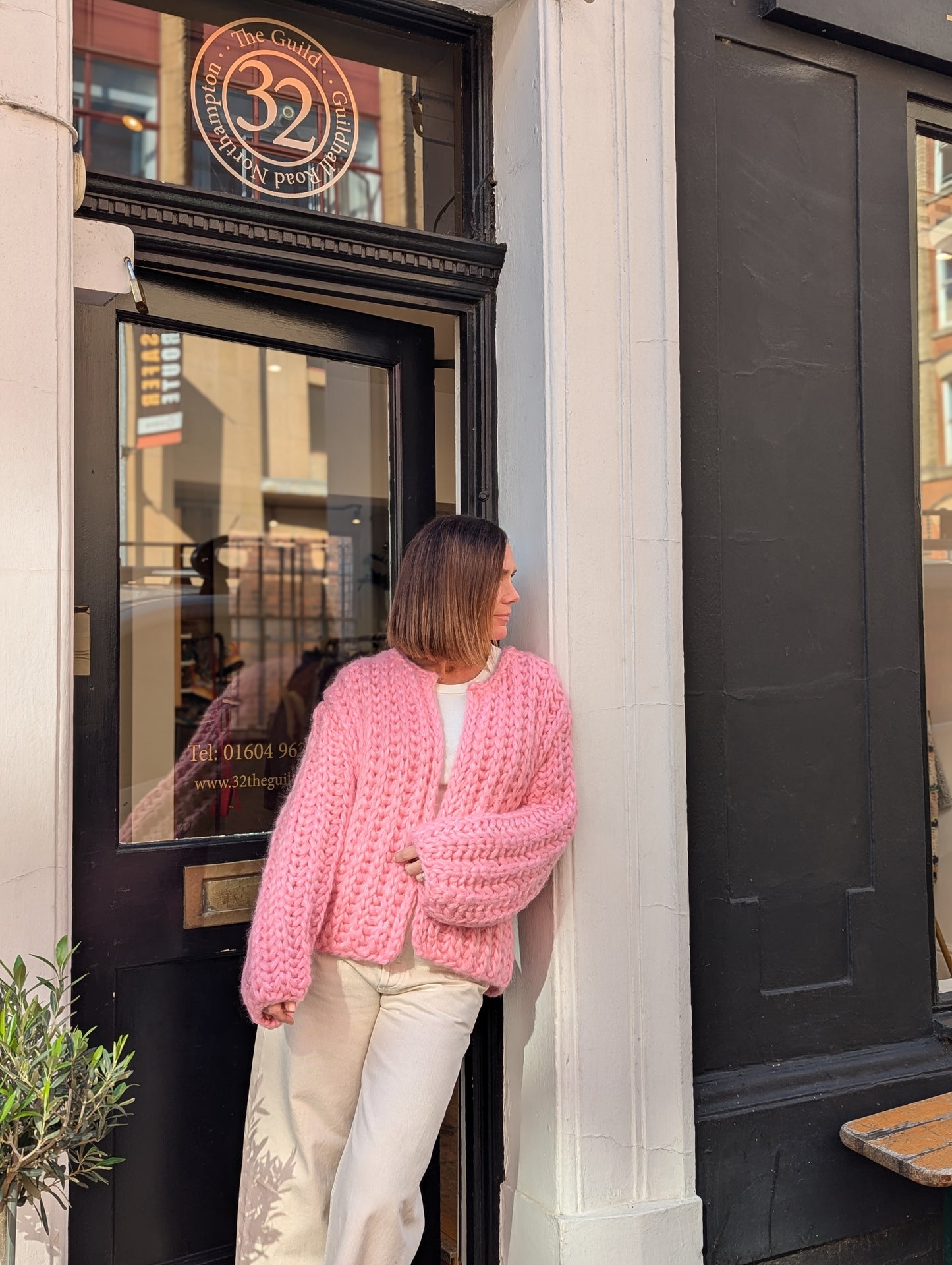 Paloma Super Pink Chunky Knit Cardigan