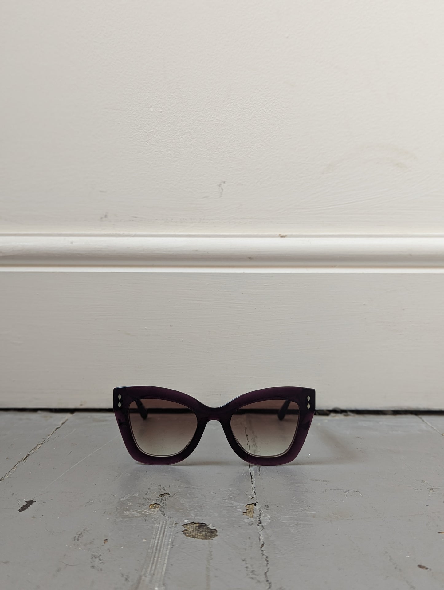 Burgundy Cat-Eye Sunglasses