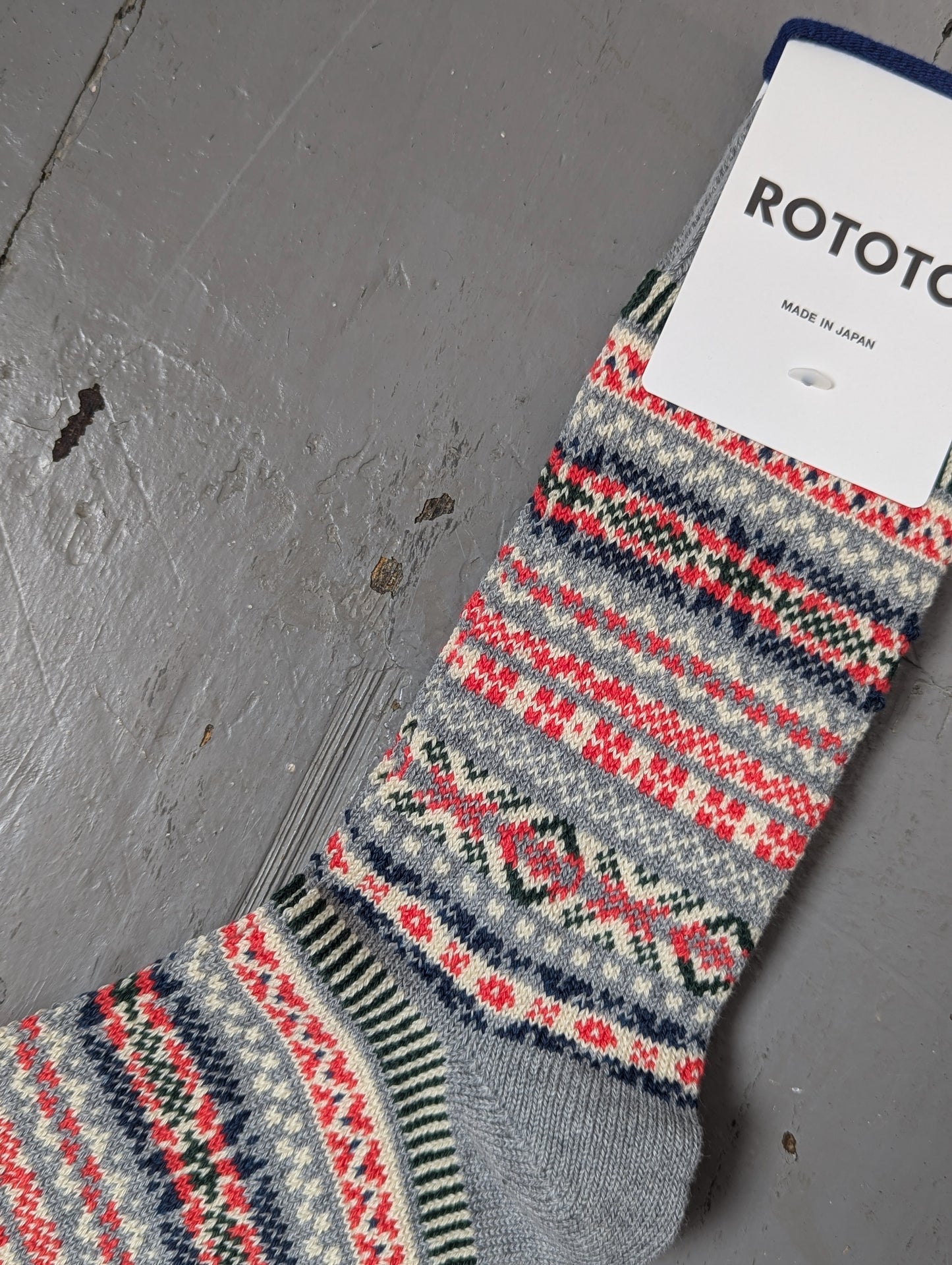 Fairisle Jacquard Crew Socks