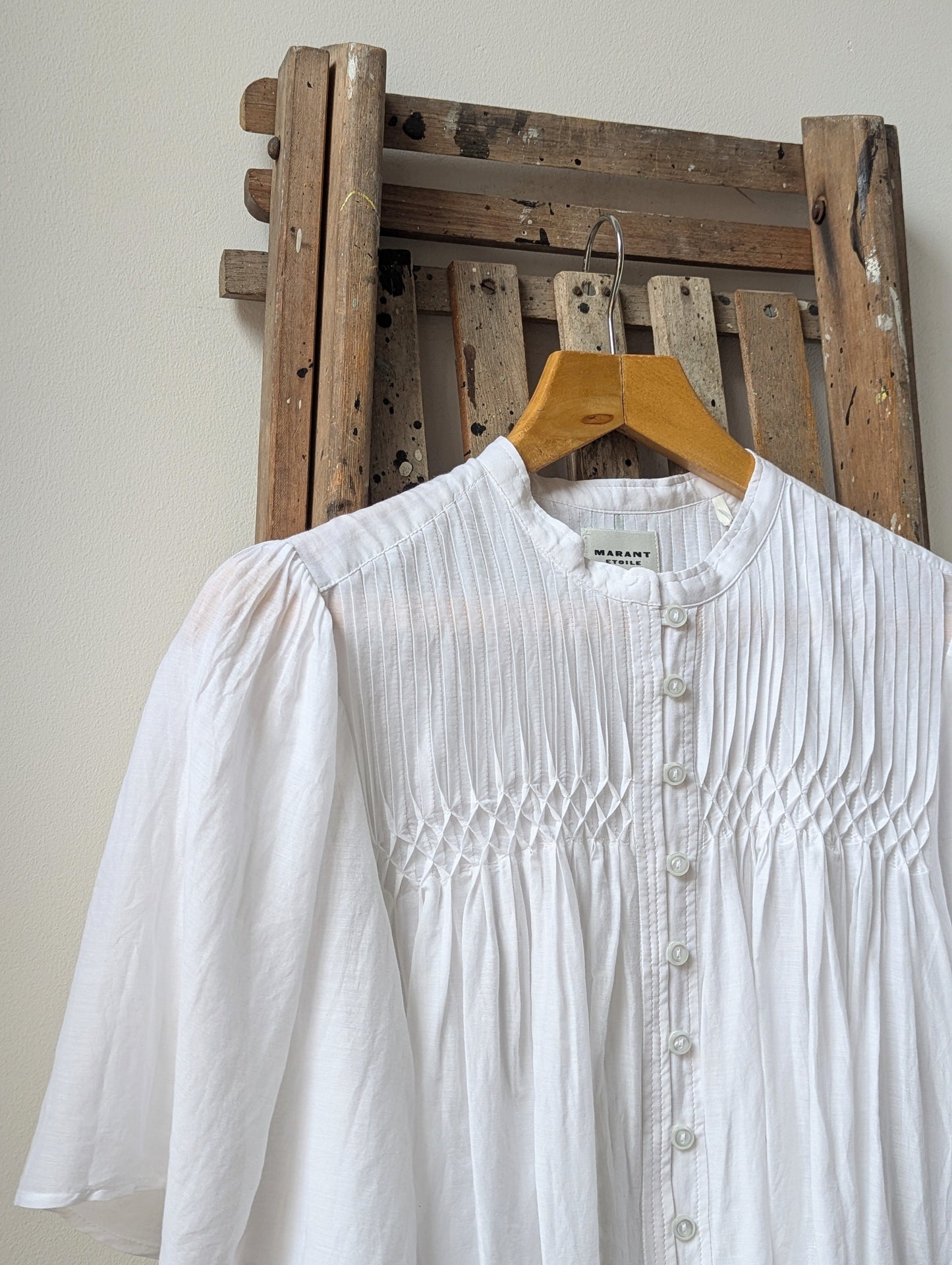 Destiny White Cotton Voile Blouse