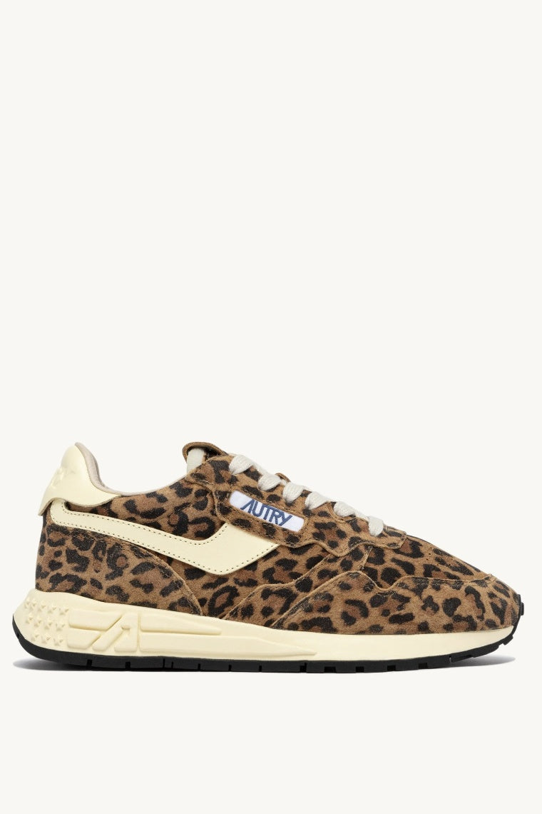 leopard print side profile trainer