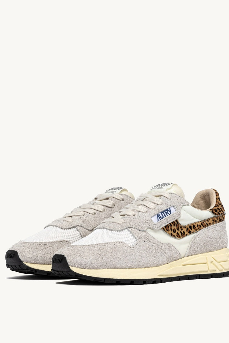 Reelwind Low Suede Nylon and Leopard Sneakers