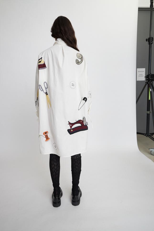 Embroidered Tailors Wardrobe Shirt Dress