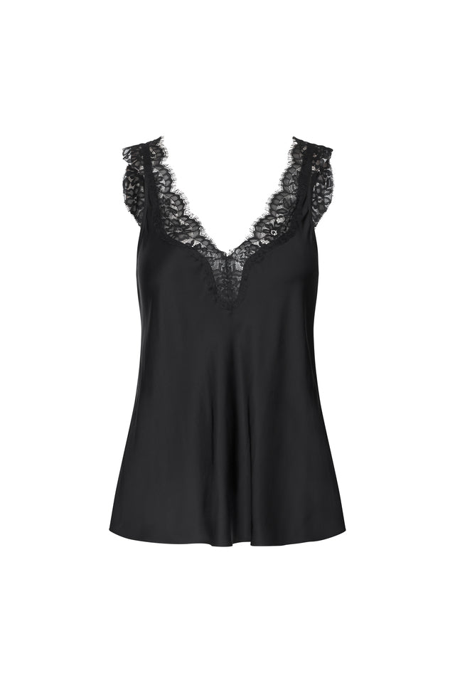 Salacy Black Lace Top