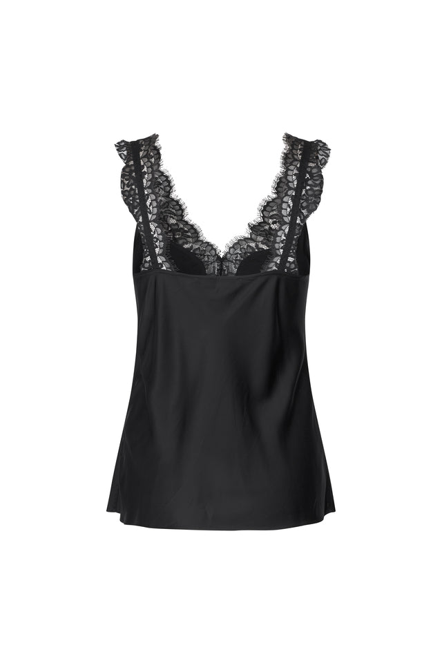 Salacy Black Lace Top