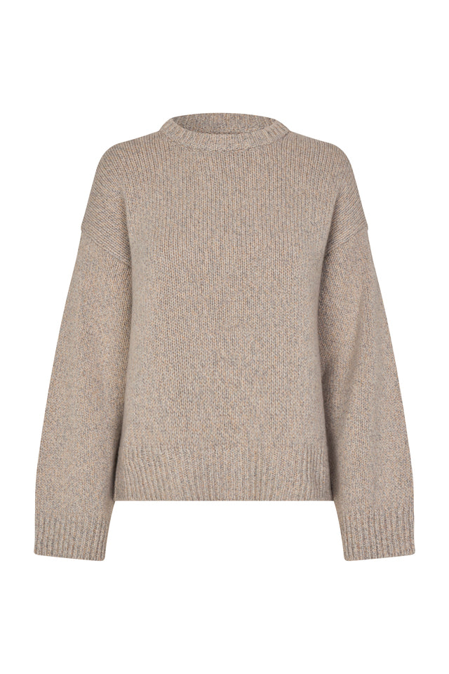 Savicky Khaki Melange Cashmere Knit