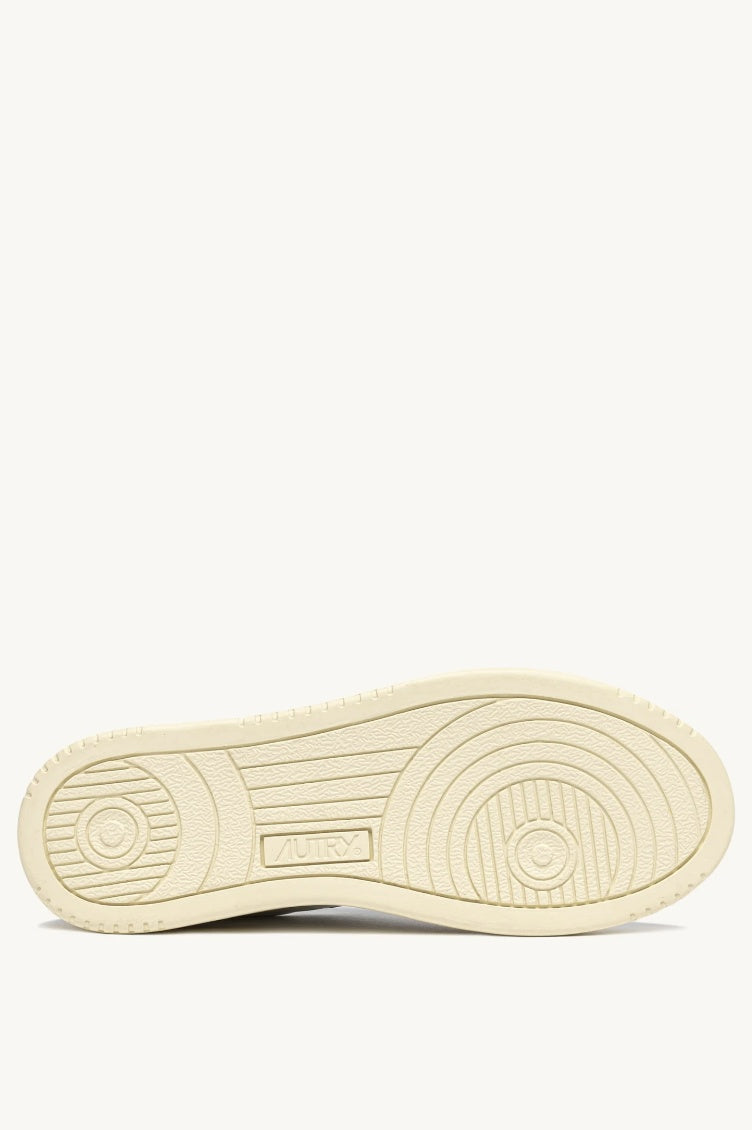 Medalist Low White Leather and Leopard Sneakers