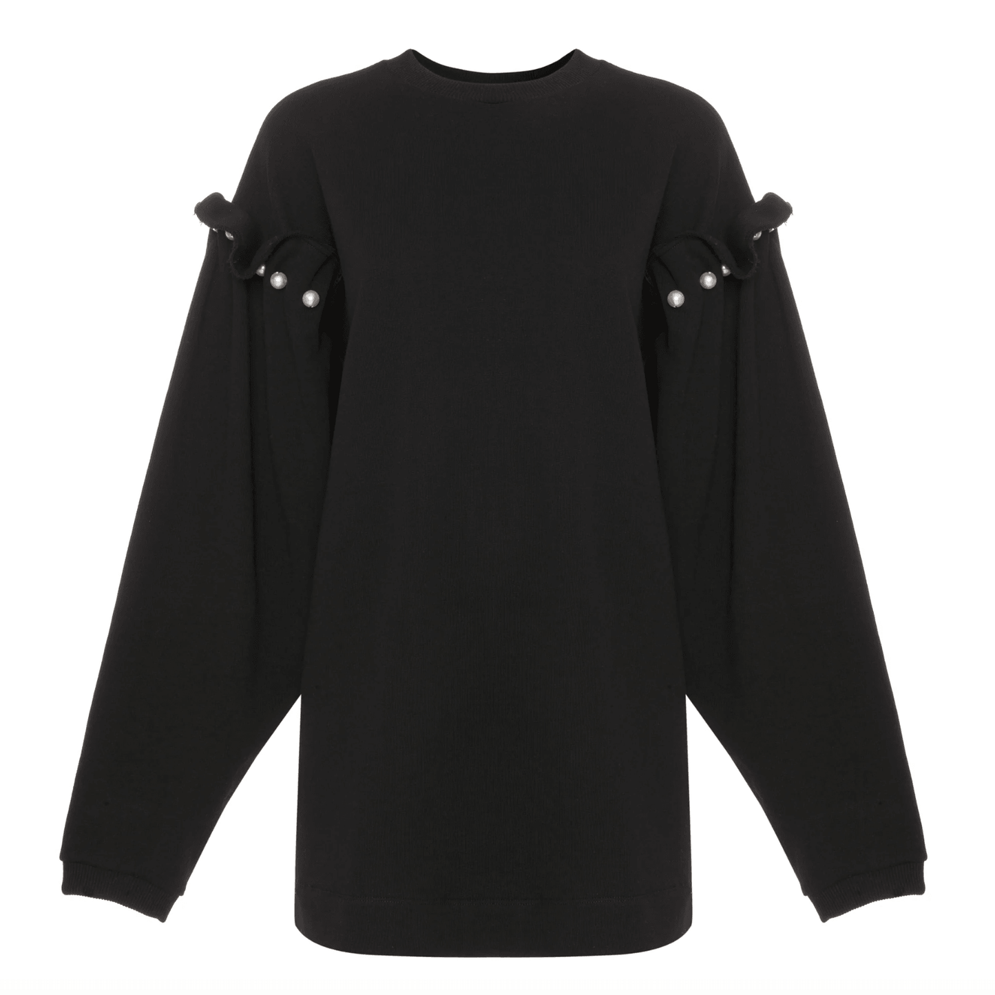 Mother of Pearl - Darby Pearl Oversized Black Sweatshirt - 32 The Guild