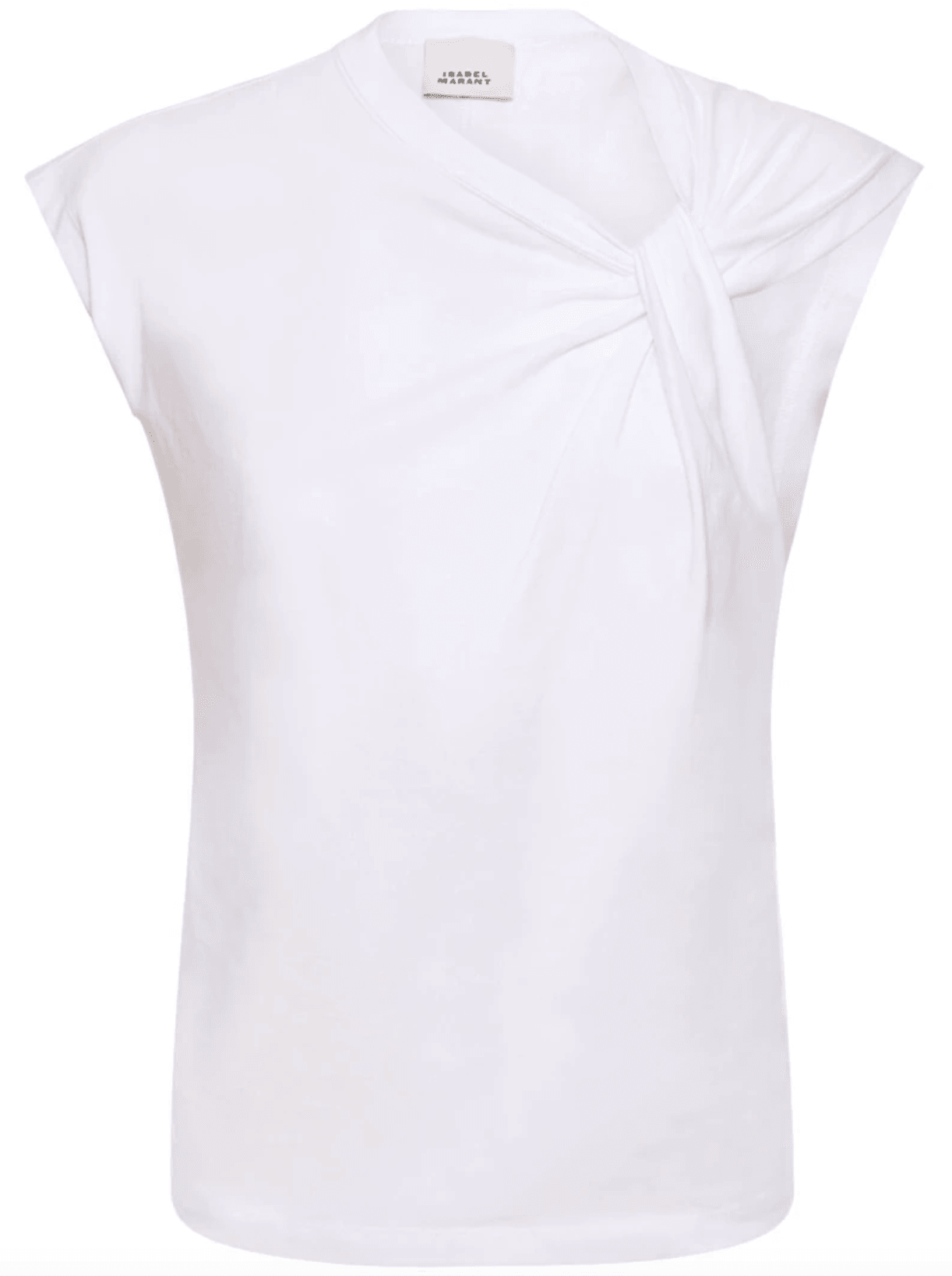 Isabel Marant - Nayda White Knotted T-Shirt - 32 The Guild