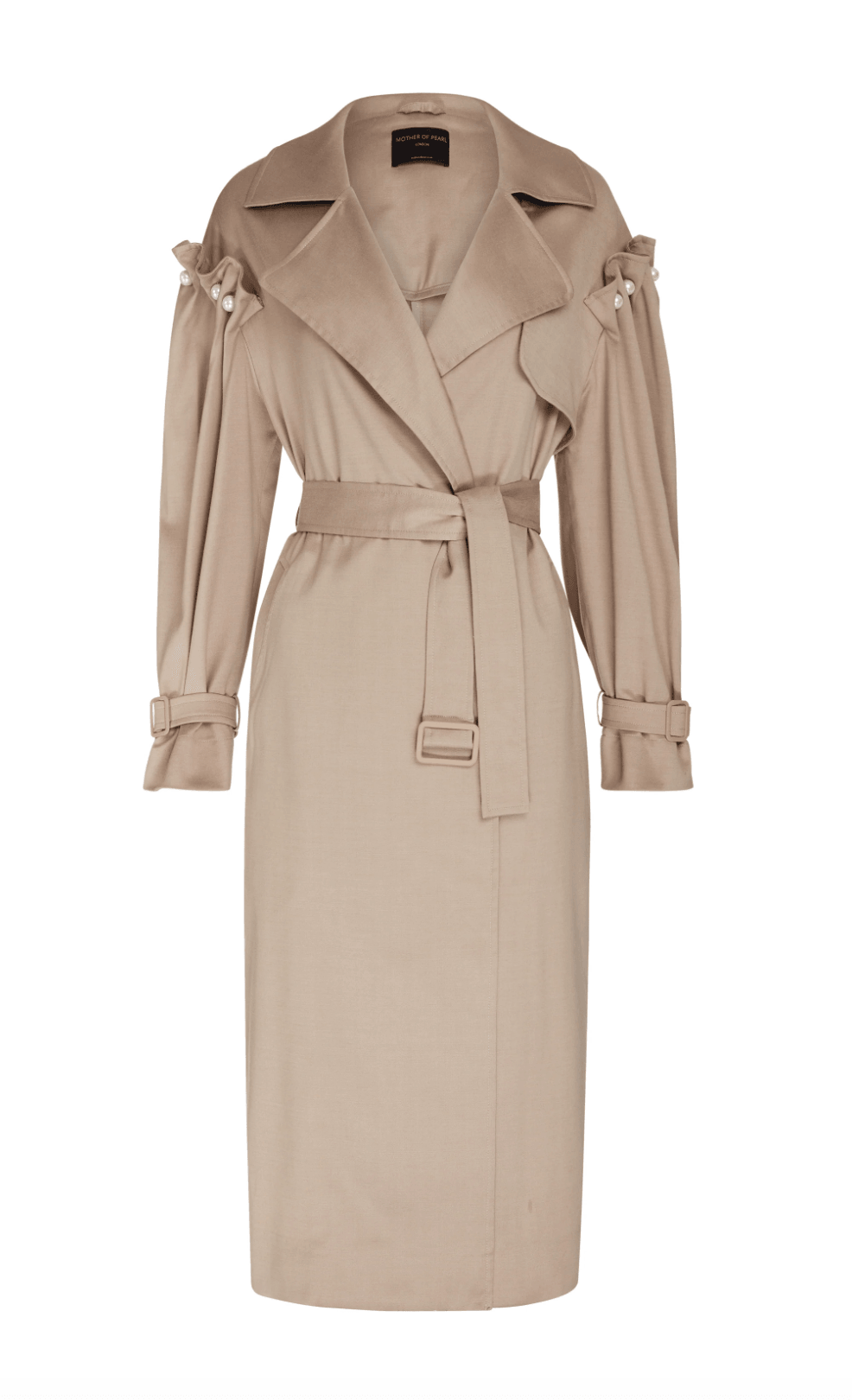 Mother of Pearl - Ember Taupe Pearl Trench Coat - 32 The Guild