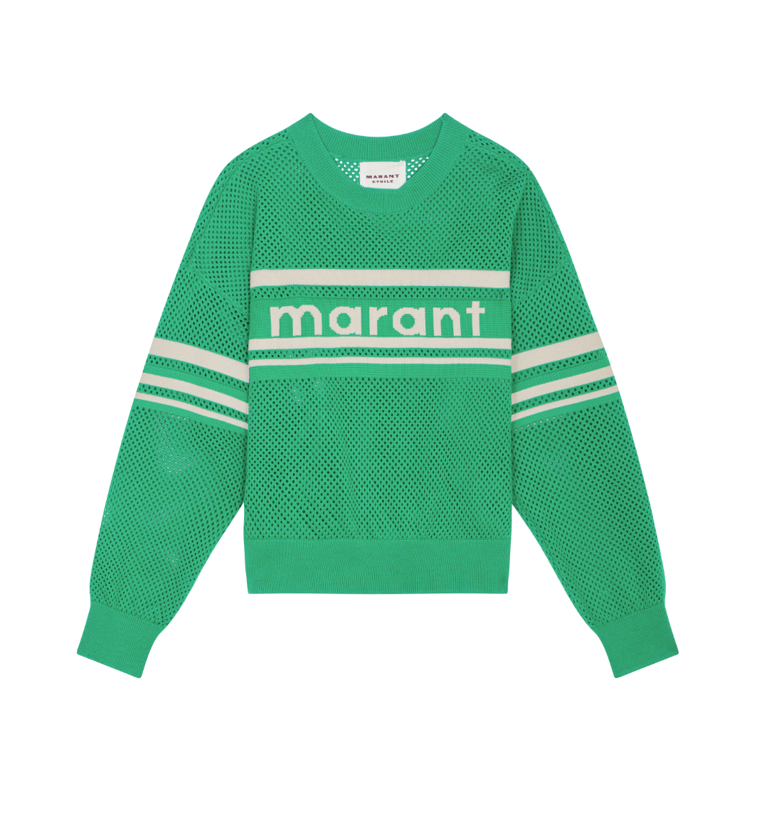 Marant Étoile - Arwen Emerald Open-Knit Sweatshirt
