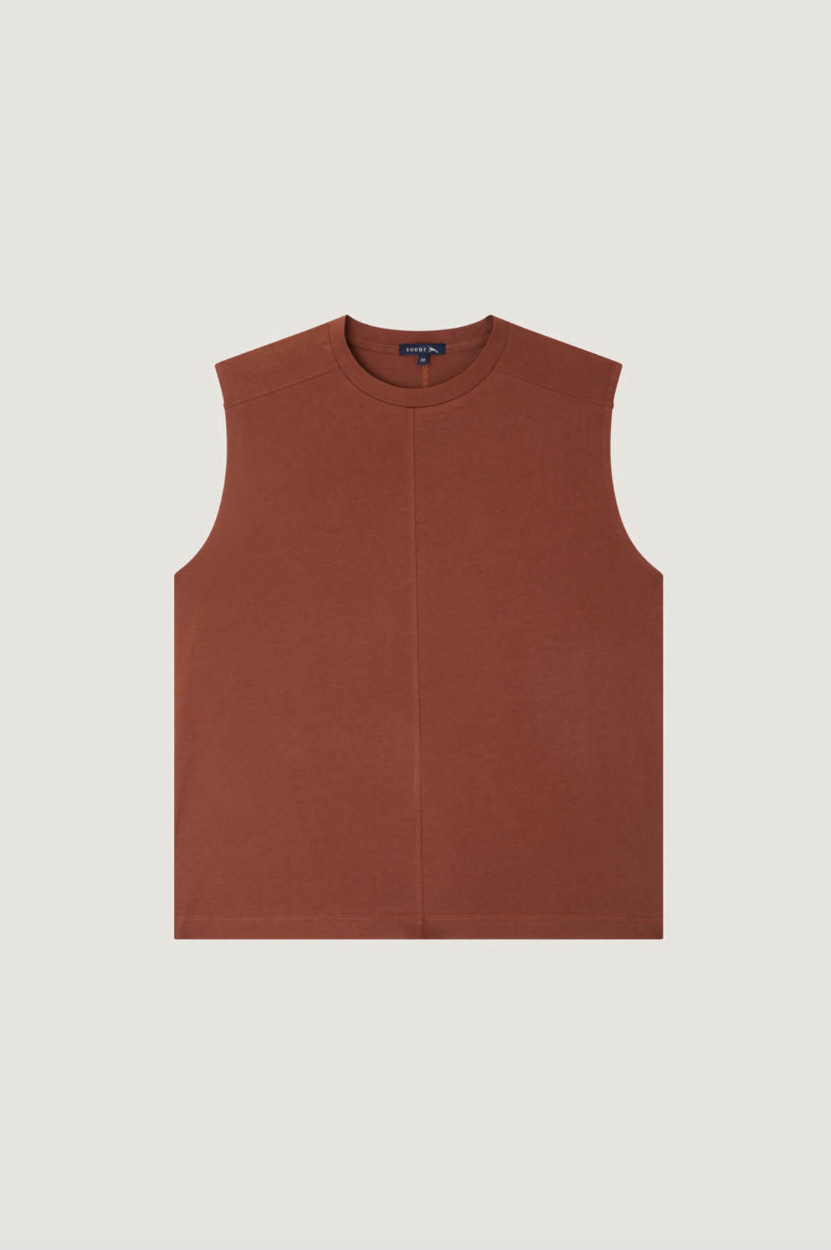 Soeur - Apolline Terracotta Sleeveless T-Shirt - Image 3 of 3