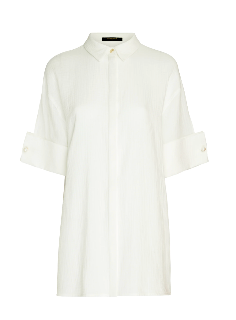 Mother of Pearl - Camille Textured White Pearl Shirt - Image 6