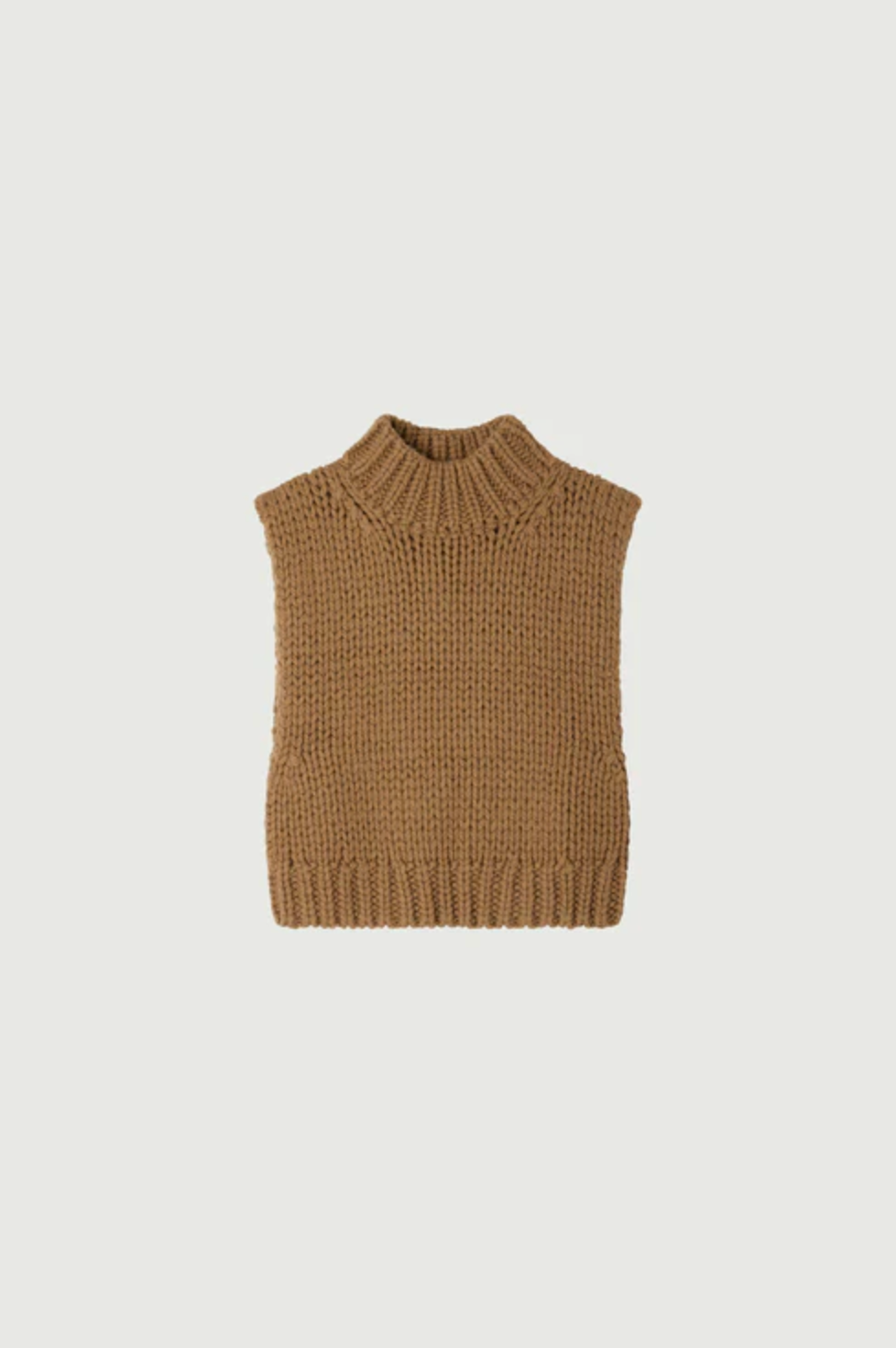 Brett Chestnut Sleeveless Chunky Knit