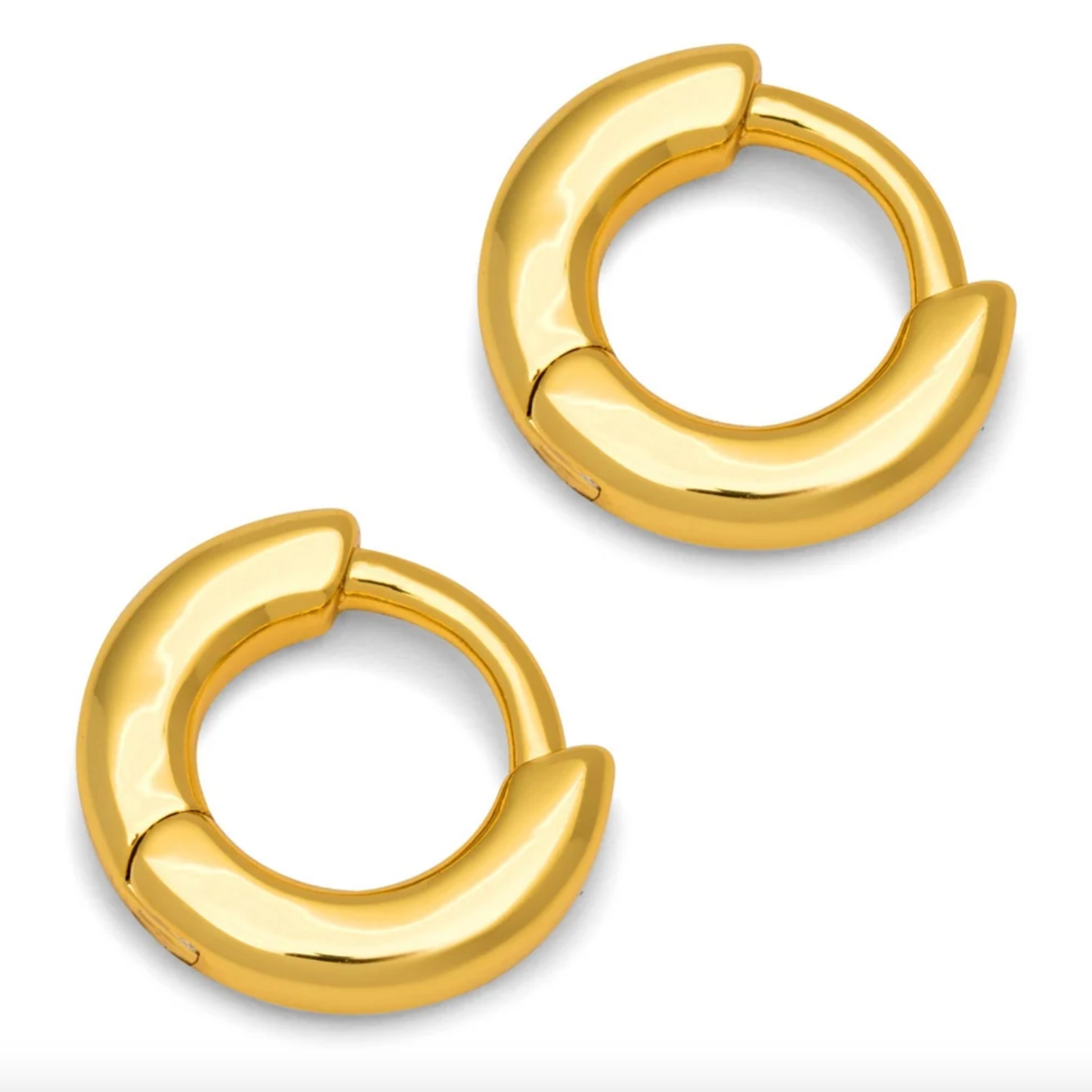 Small Gold Buckle Hoop Earrings