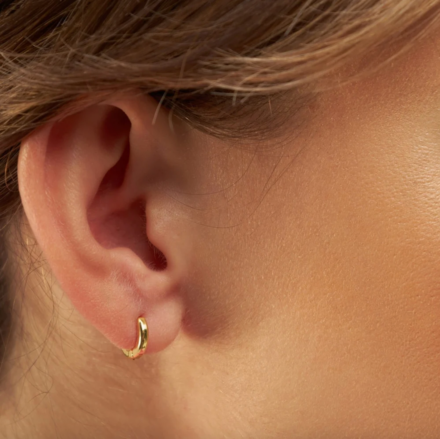 Small Gold Buckle Hoop Earrings