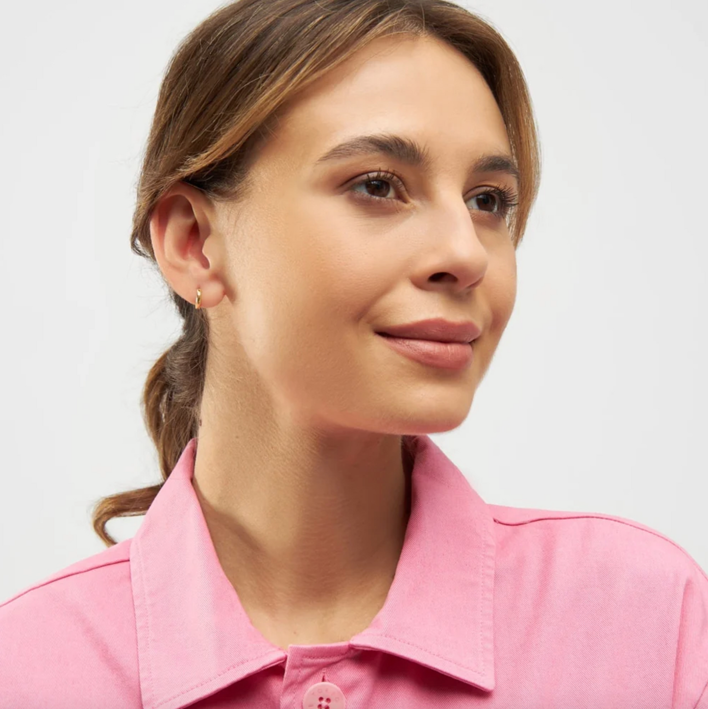 Small Gold Buckle Hoop Earrings