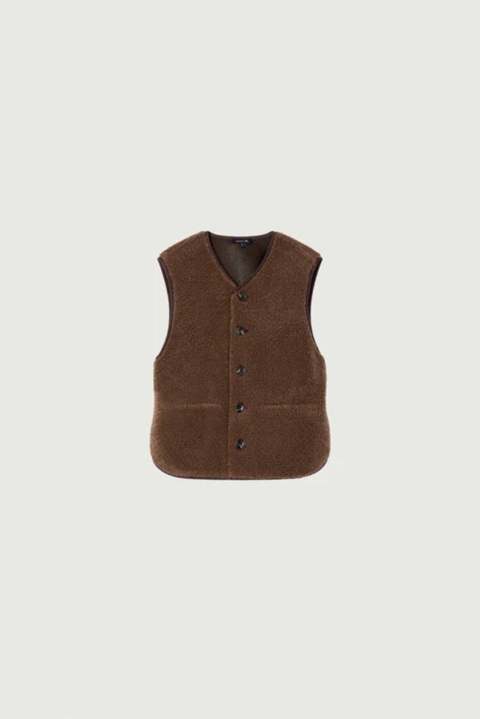 Fusil Marron Faux-Shearling Gilet