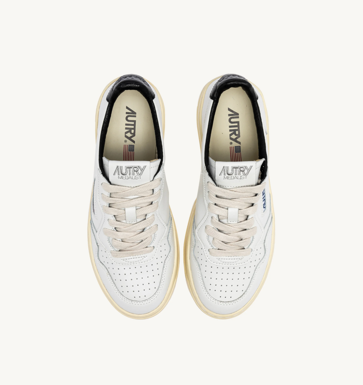 Medalist Game Set Match White Leather Sneakers