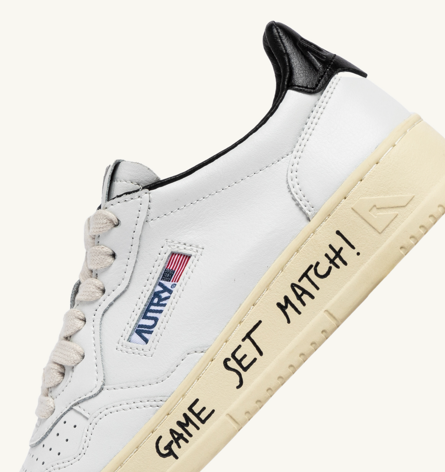 Medalist Game Set Match White Leather Sneakers