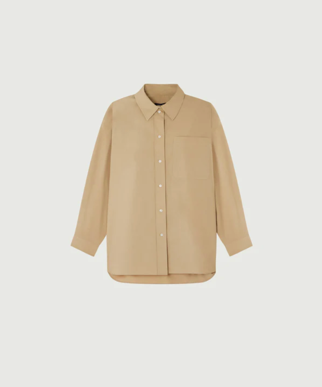 Carlotta Dark Beige Cotton Shirt