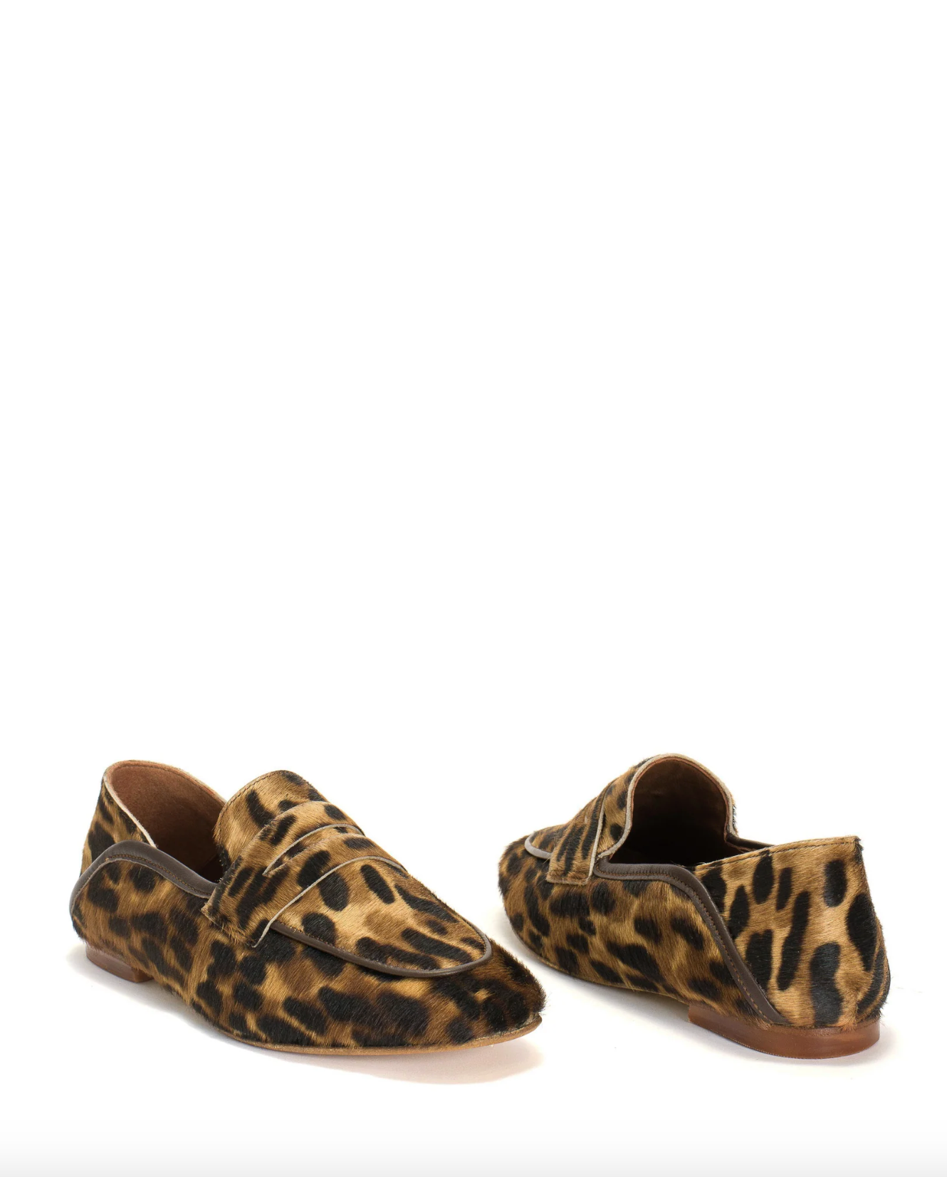 Lindsay Leopard Print Calf Hair Loafers