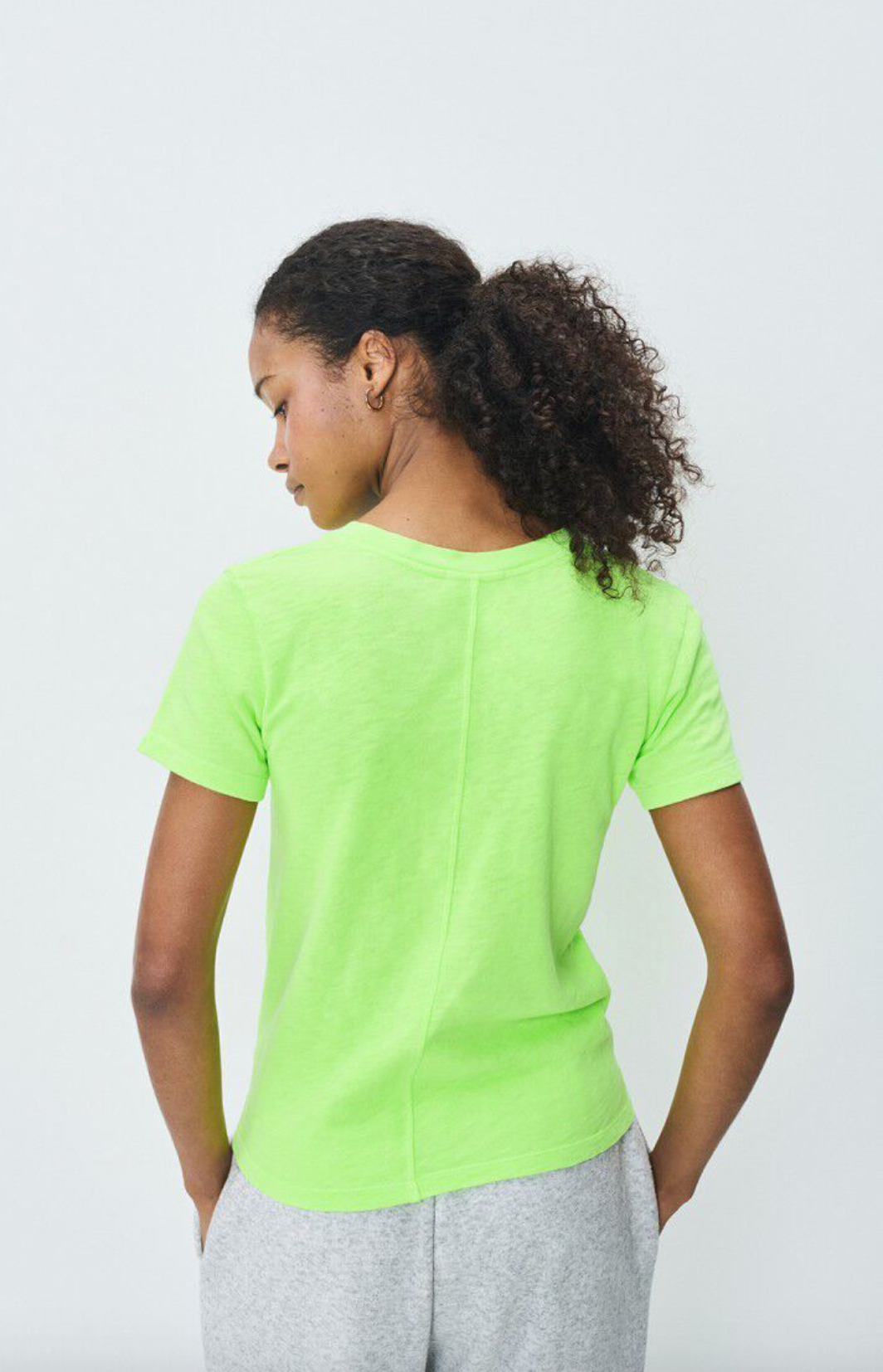 Sonoma Fluro Green Cotton T-Shirt