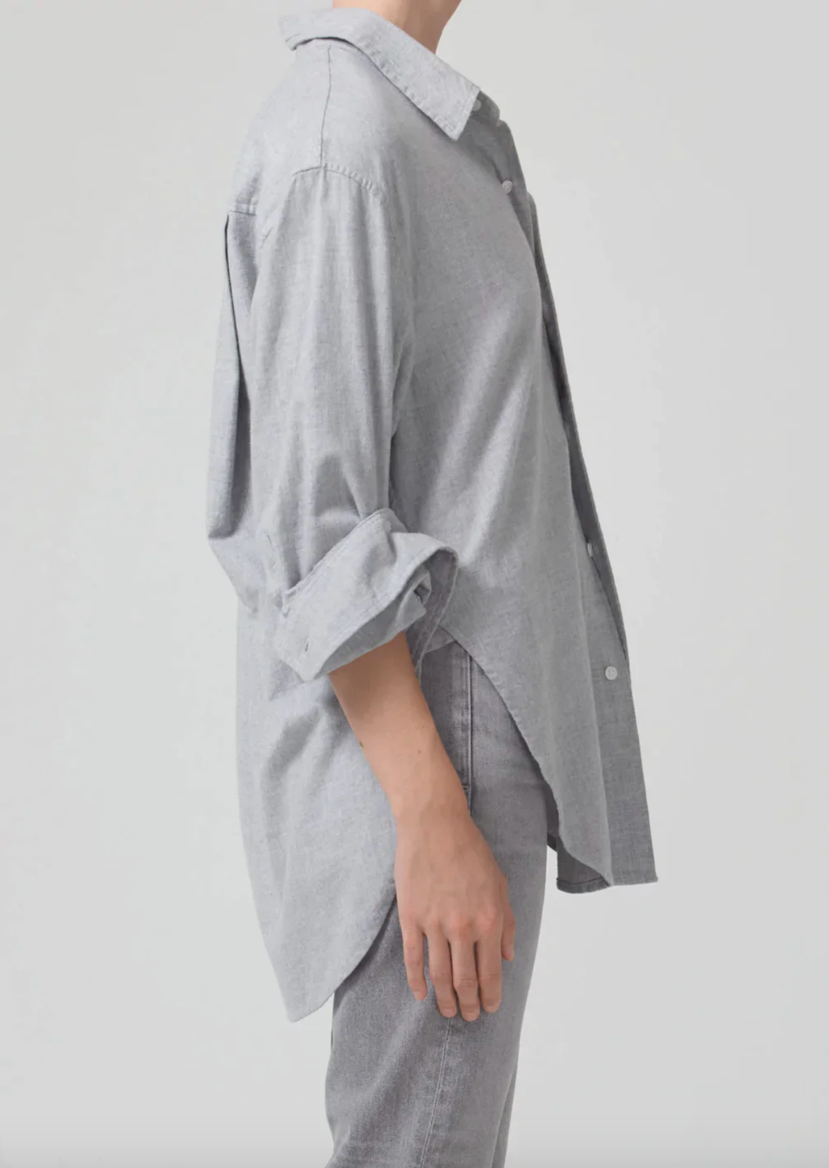 Kayla Whisper Grey Oversized Shirt